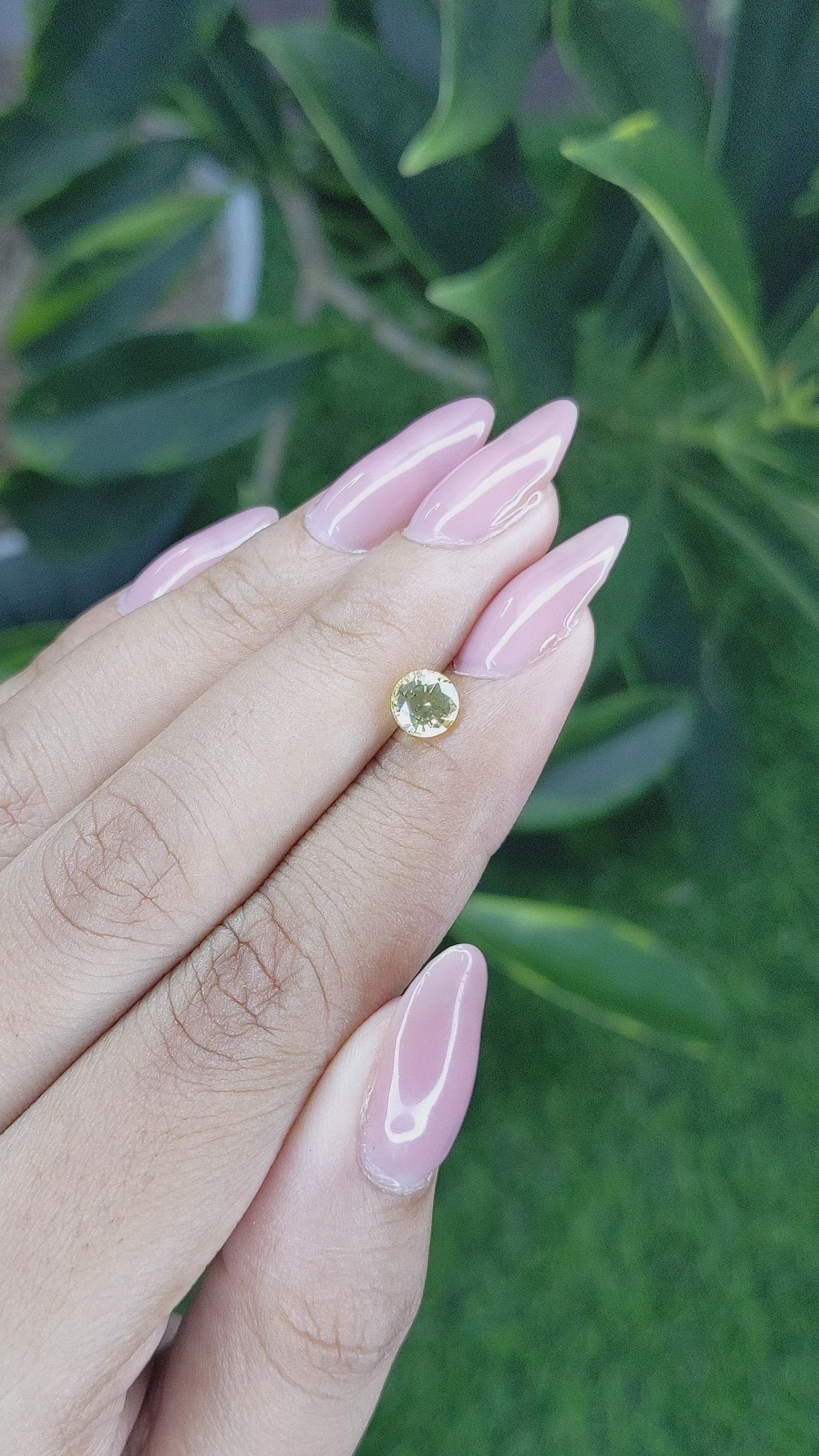 0.92 Ct. Yellow Sapphire from Ceylon (Sri Lanka) Size Video