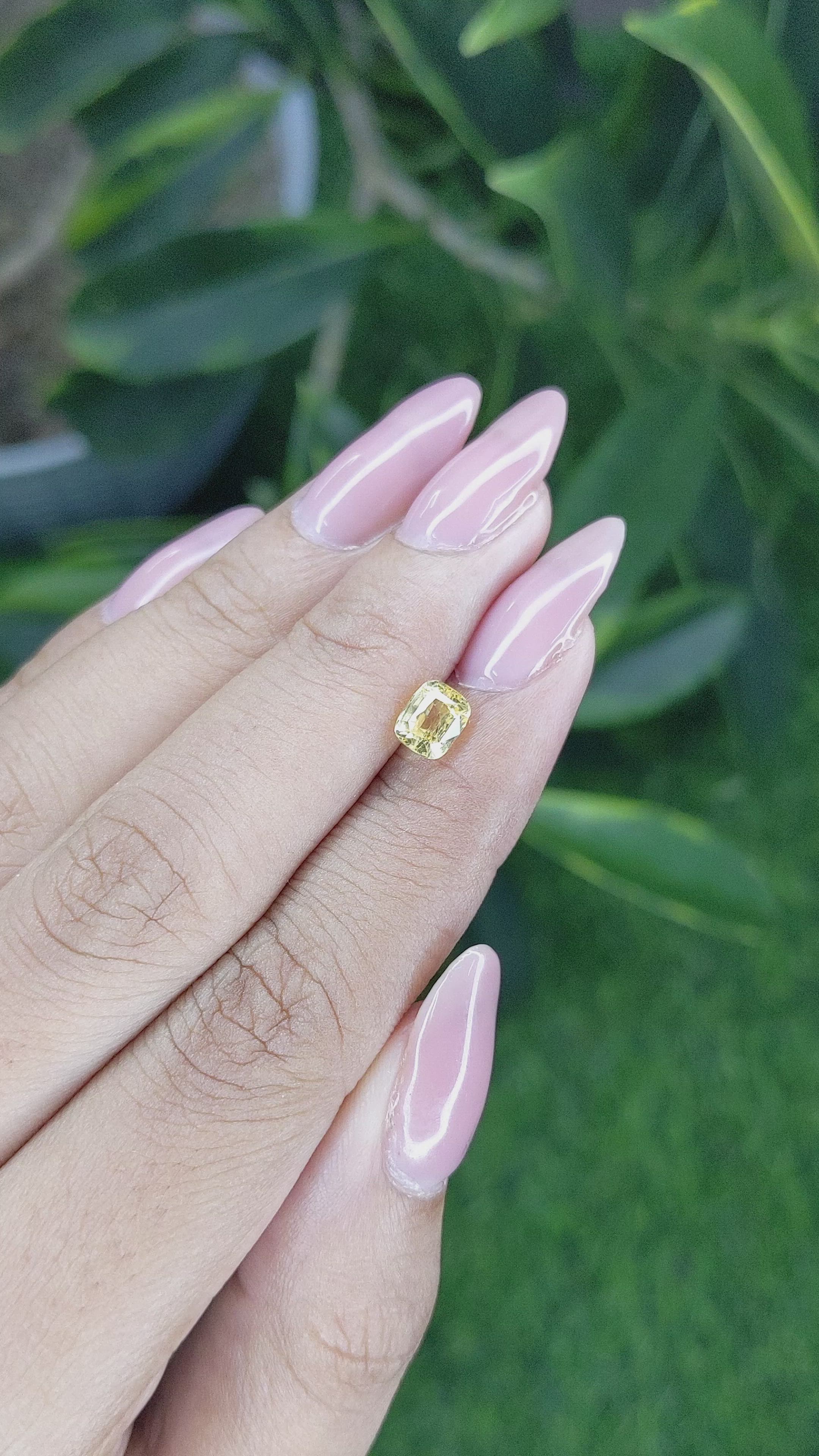 1.12 Ct. Yellow Sapphire from Ceylon (Sri Lanka) Size Video