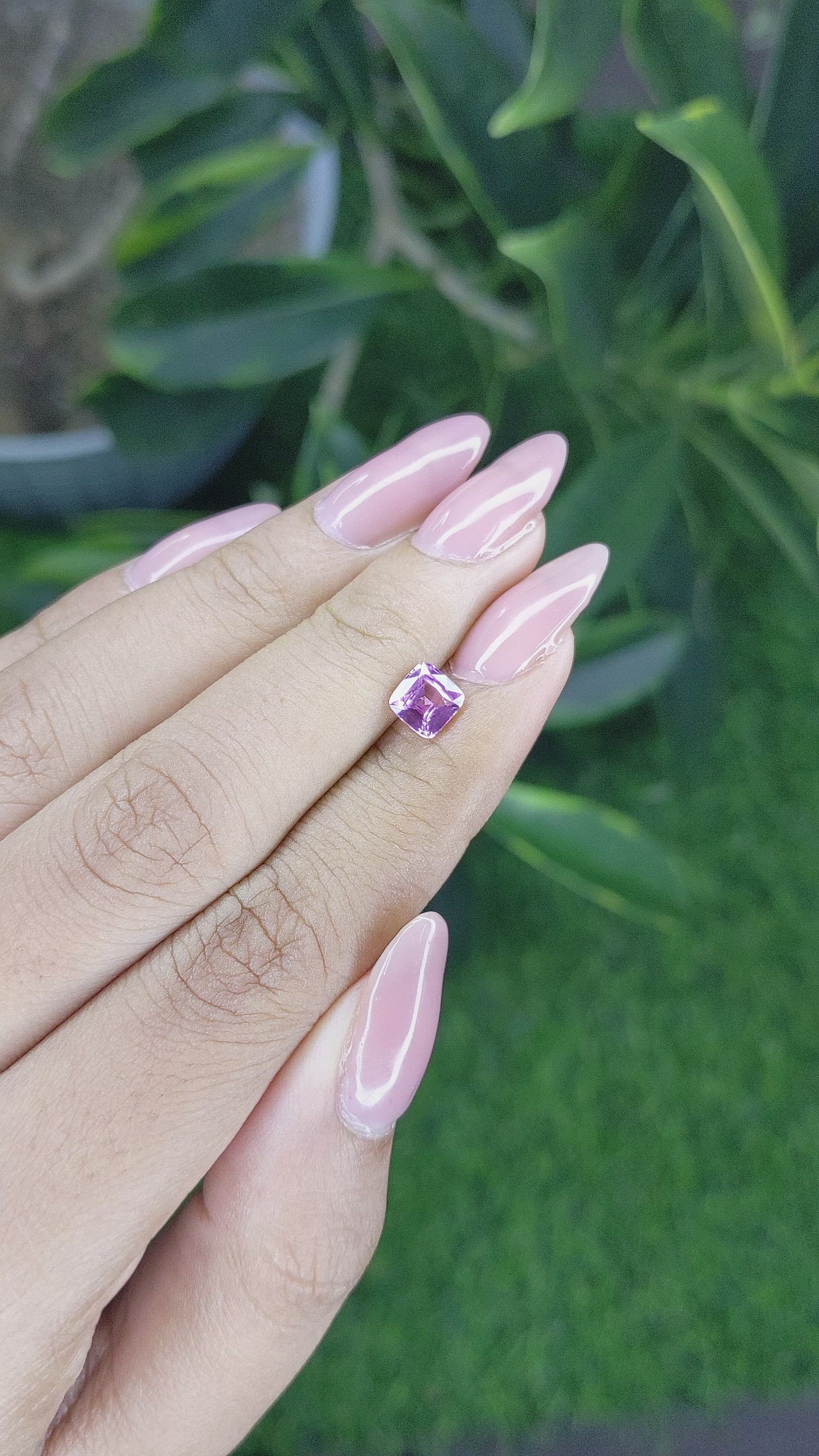 1.04 Ct. Purple Sapphire from Madagascar Size Video