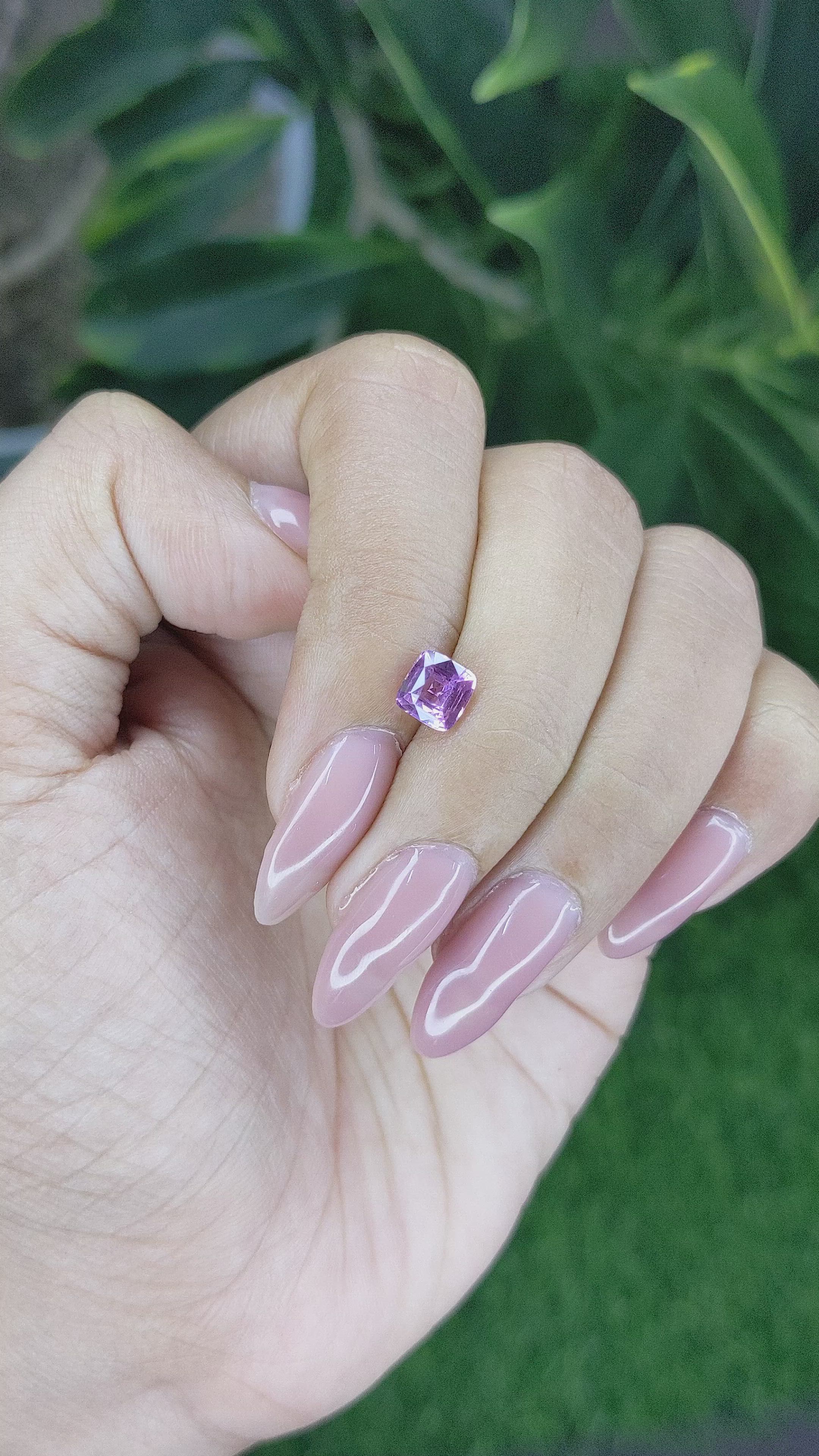 1.04 Ct. Purple Sapphire from Madagascar Size Video