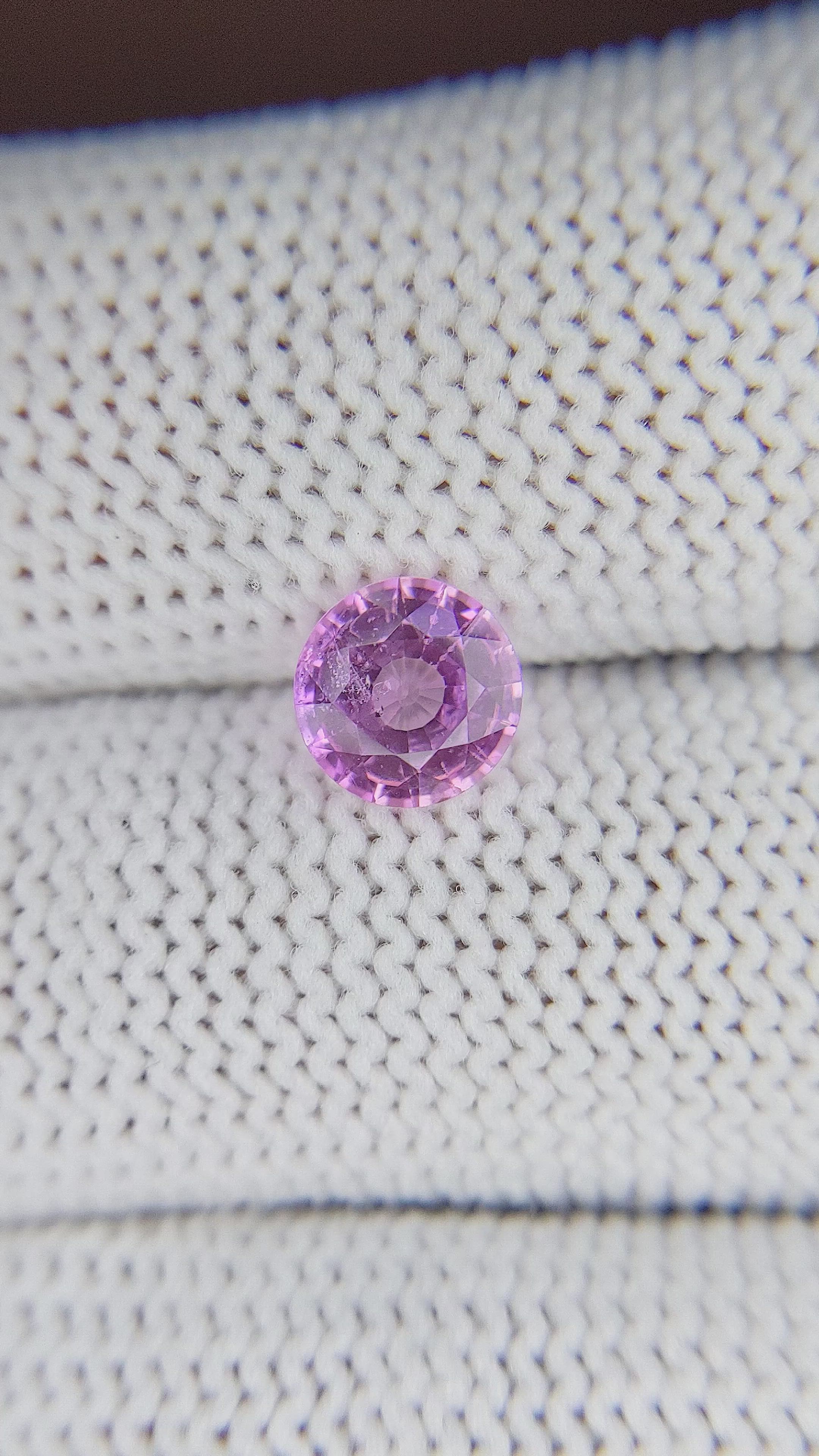 1.38 Ct. Purplish Pink Sapphire from Tanzania Size Video