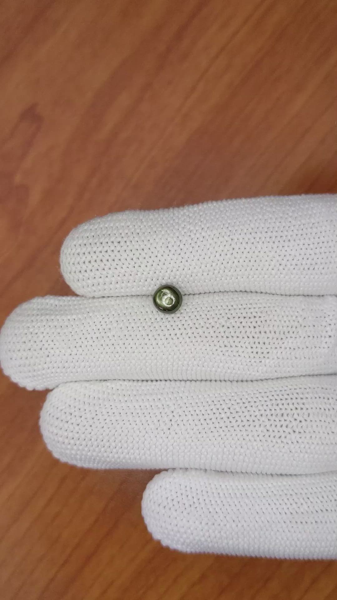 1.08 Ct. Black Star Sapphire from Ceylon (Sri Lanka) Size Video