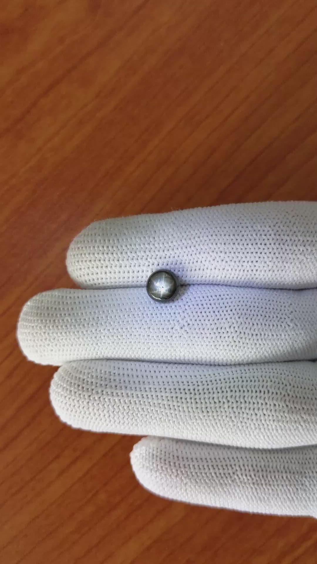 2.04 Ct. Black Star Sapphire from Ceylon (Sri Lanka) Size Video