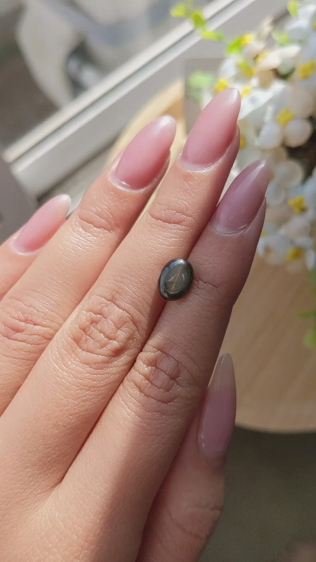 2.38 Ct. Brown Star Sapphire from Ceylon (Sri Lanka) Size Video