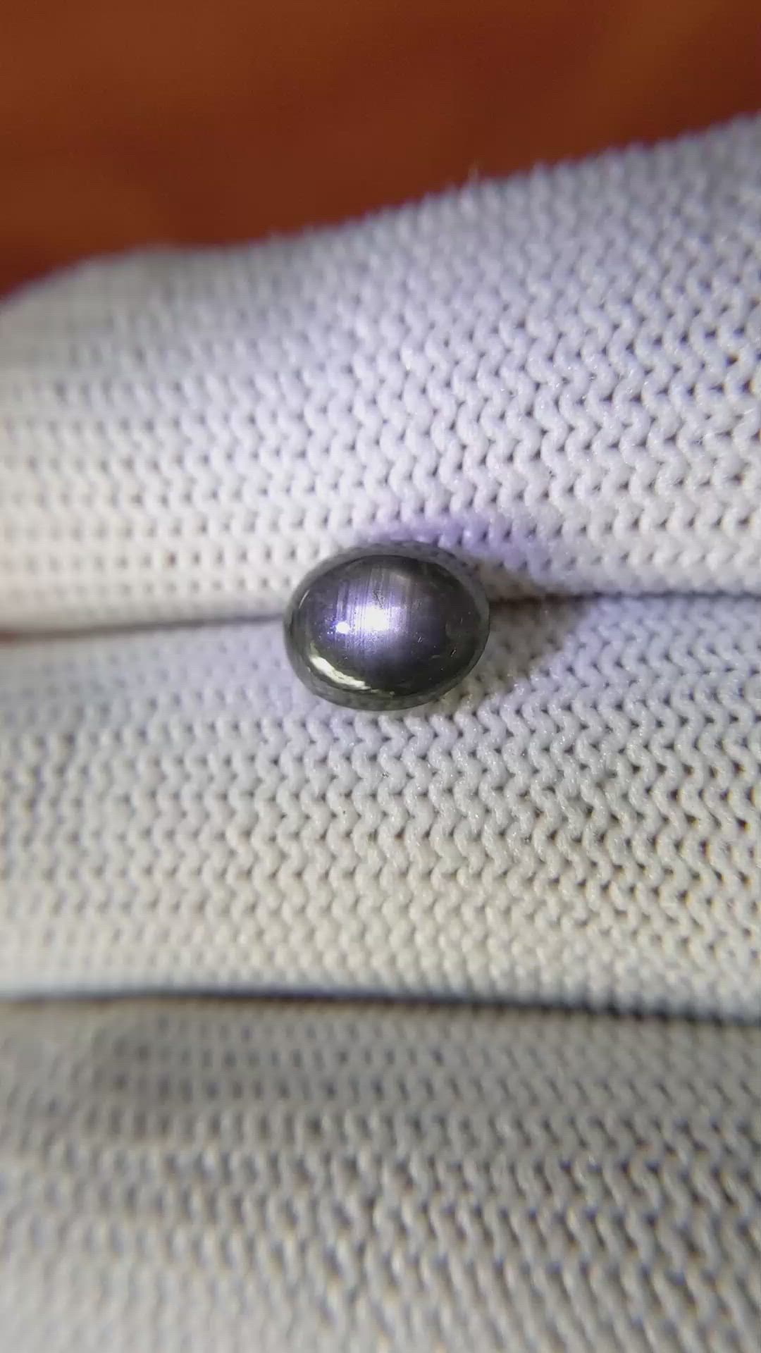 2.28 Ct. Black Star Sapphire from Ceylon (Sri Lanka) Size Video