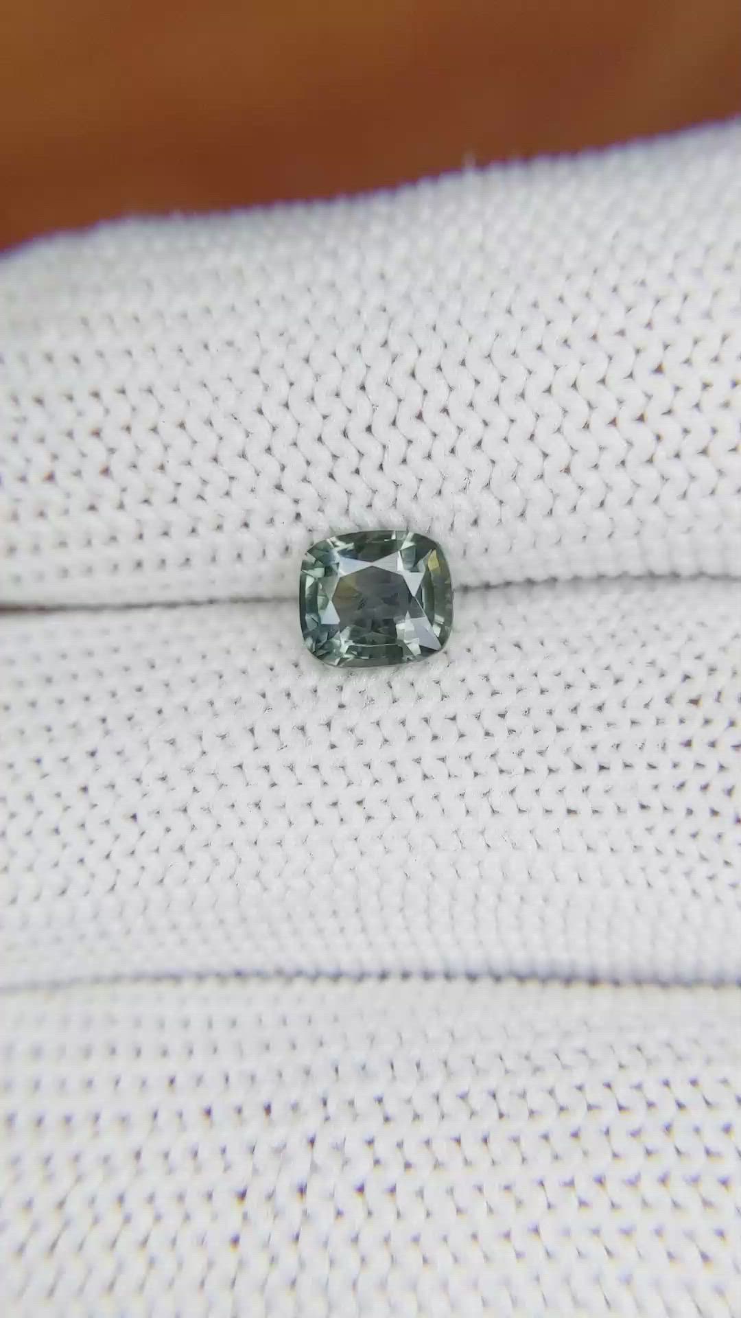 1.09 Ct. Green Sapphire from Ceylon (Sri Lanka) Size Video