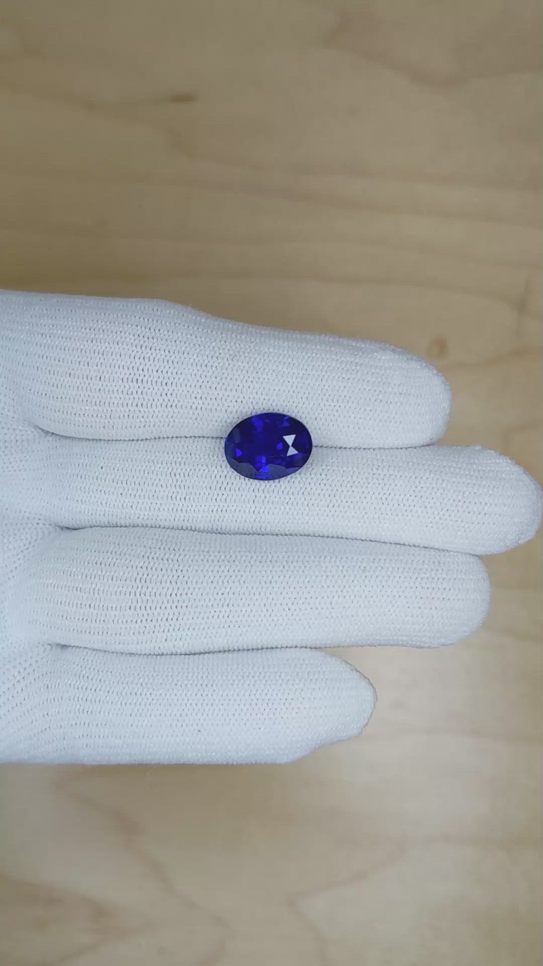 6.04 Ct. Blue Sapphire from Madagascar Size Video