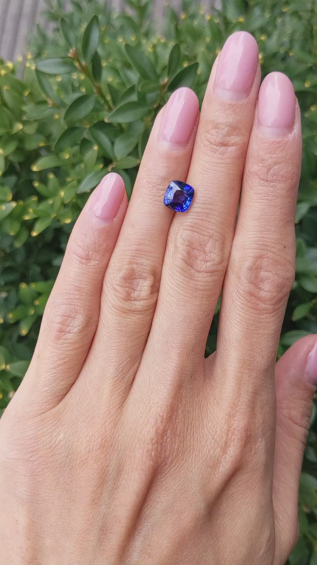 2.70 Ct. Blue Sapphire from Madagascar Size Video