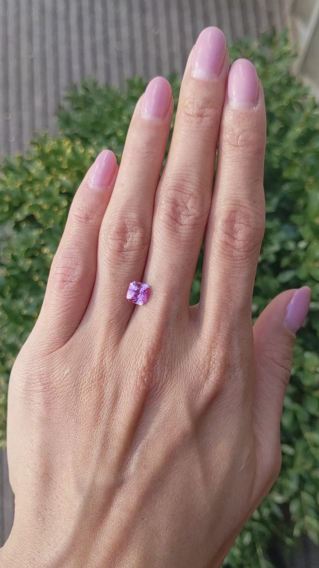 1.54 Ct. Pink Sapphire from Ceylon (Sri Lanka) Size Video