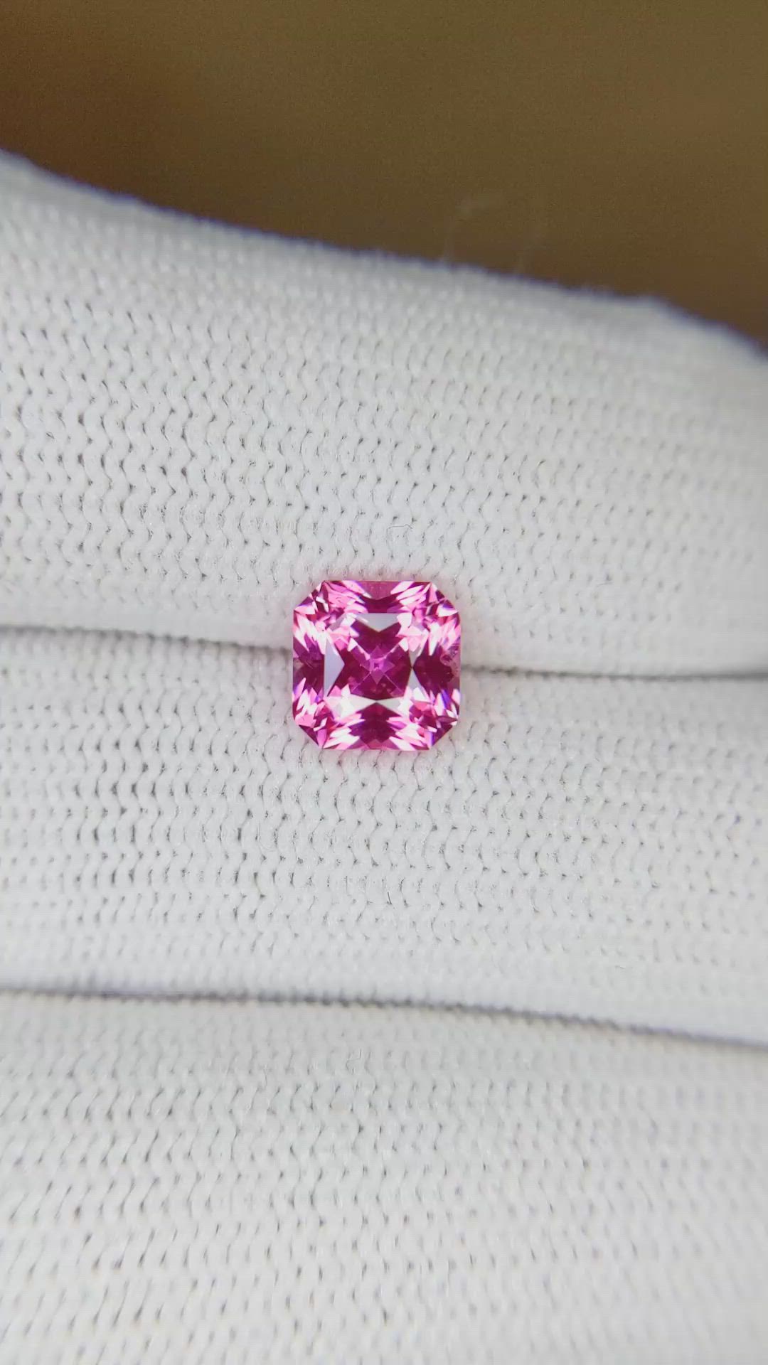 1.54 Ct. Pink Sapphire from Ceylon (Sri Lanka) Size Video