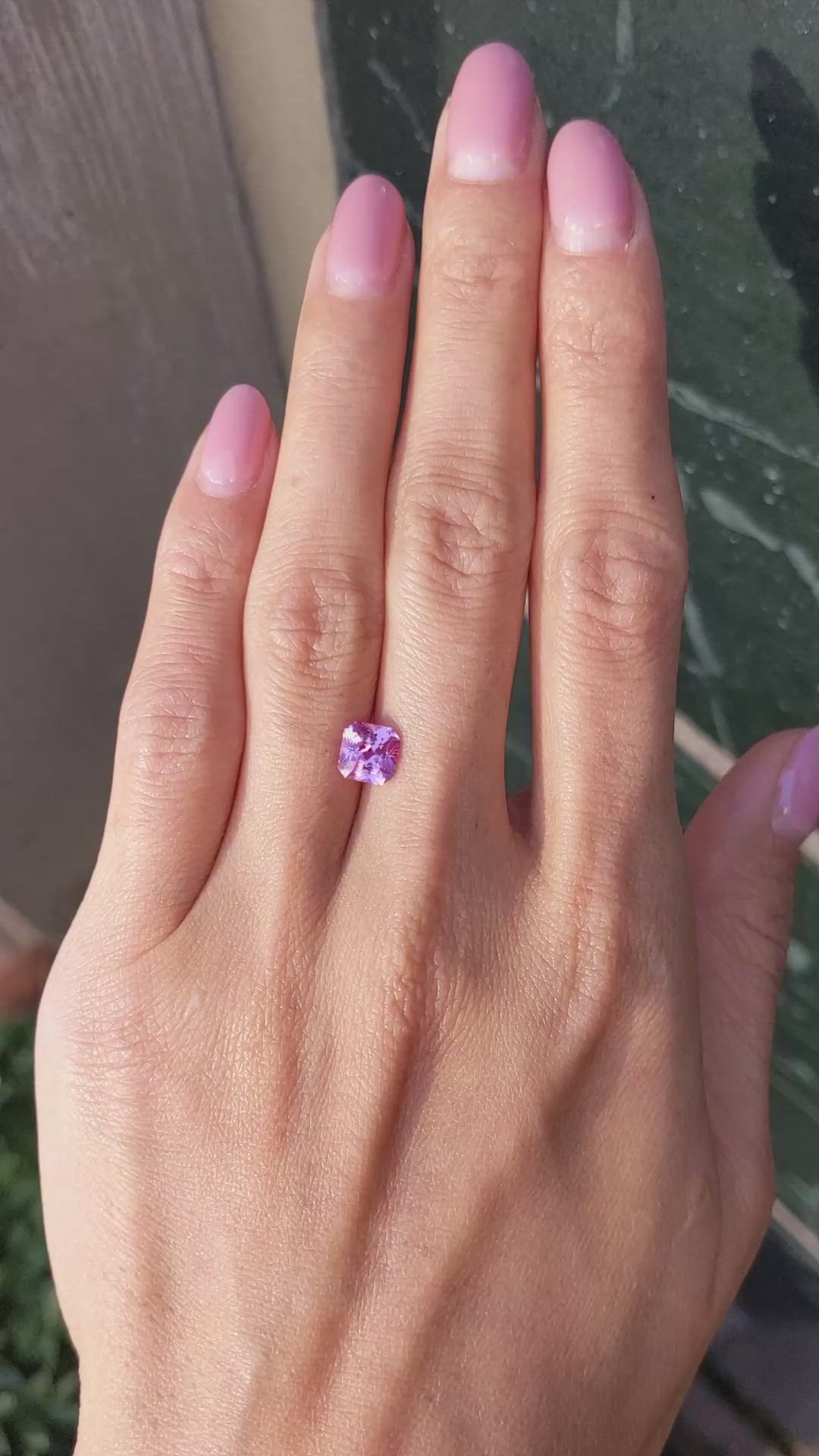 1.54 Ct. Pink Sapphire from Ceylon (Sri Lanka) Size Video