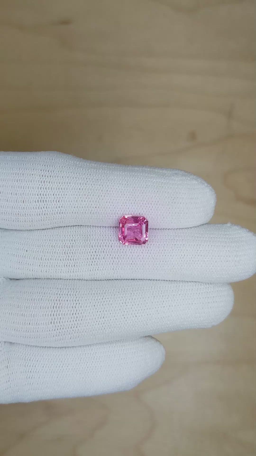 2.52 Ct. Pink Sapphire from Ceylon (Sri Lanka) Size Video