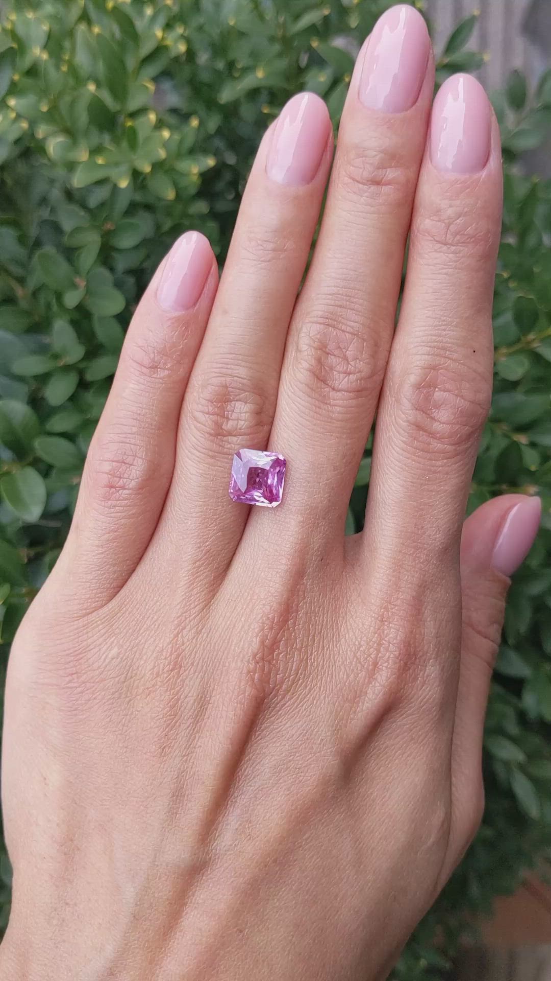 3.08 Ct. Pink Sapphire from Ceylon (Sri Lanka) Size Video