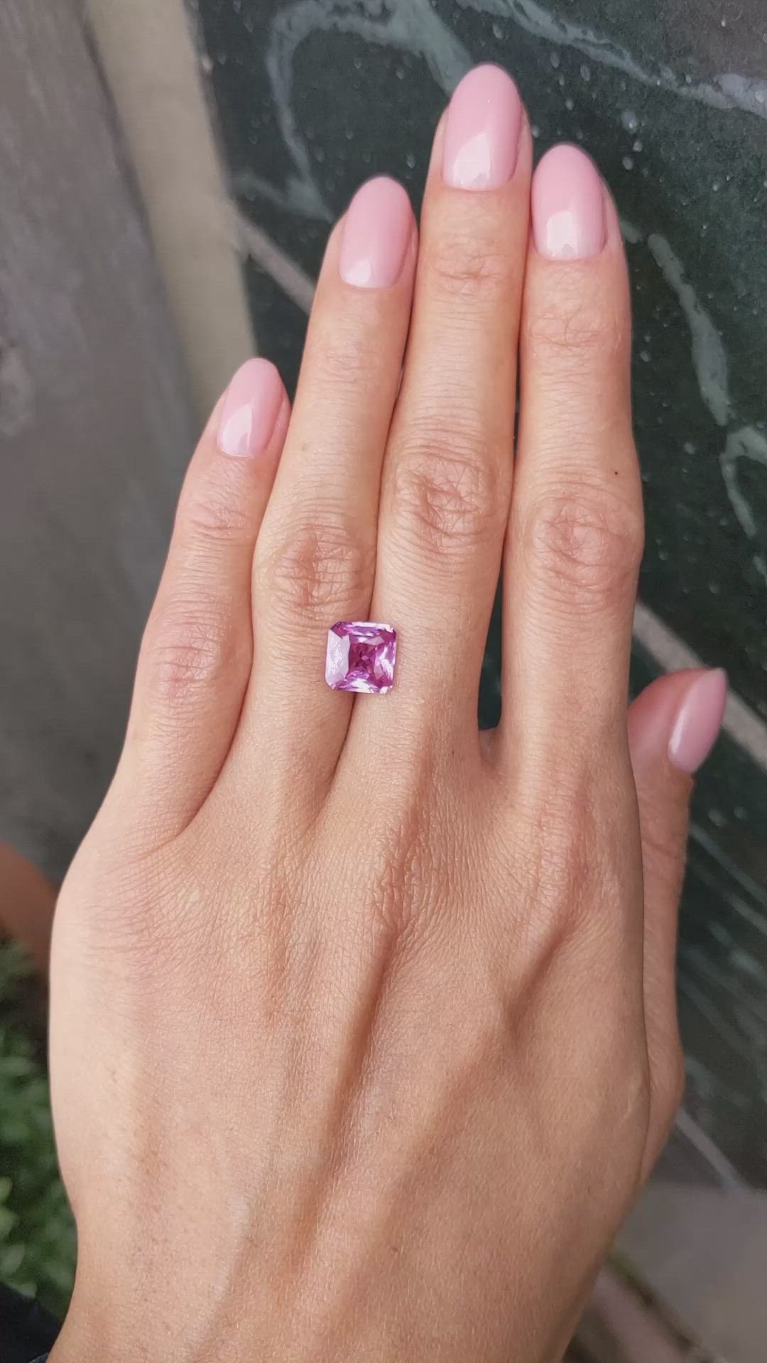 3.08 Ct. Pink Sapphire from Ceylon (Sri Lanka) Size Video