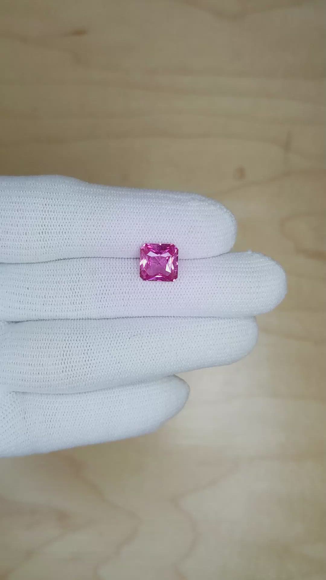 3.08 Ct. Pink Sapphire from Ceylon (Sri Lanka) Size Video