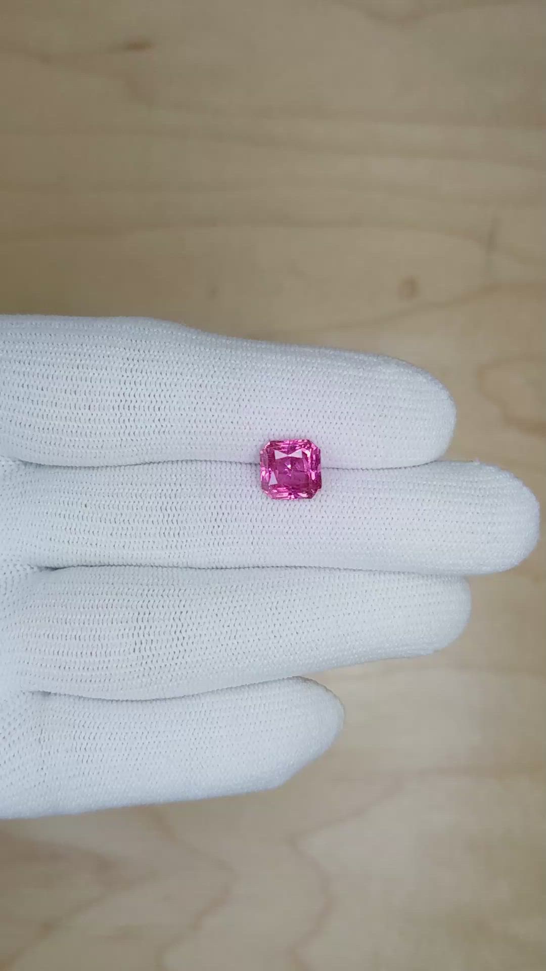 3.08 Ct. Pink Sapphire from Ceylon (Sri Lanka) Size Video