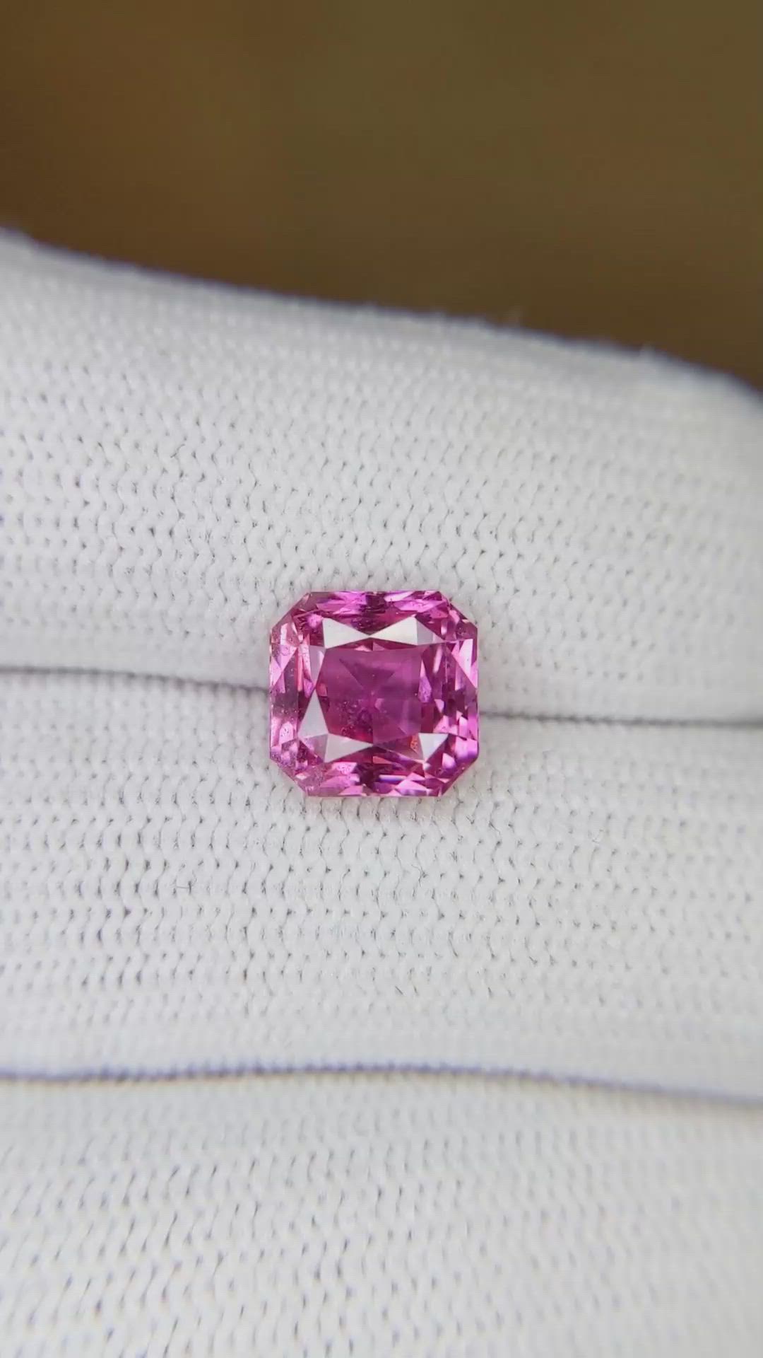 3.08 Ct. Pink Sapphire from Ceylon (Sri Lanka) Size Video