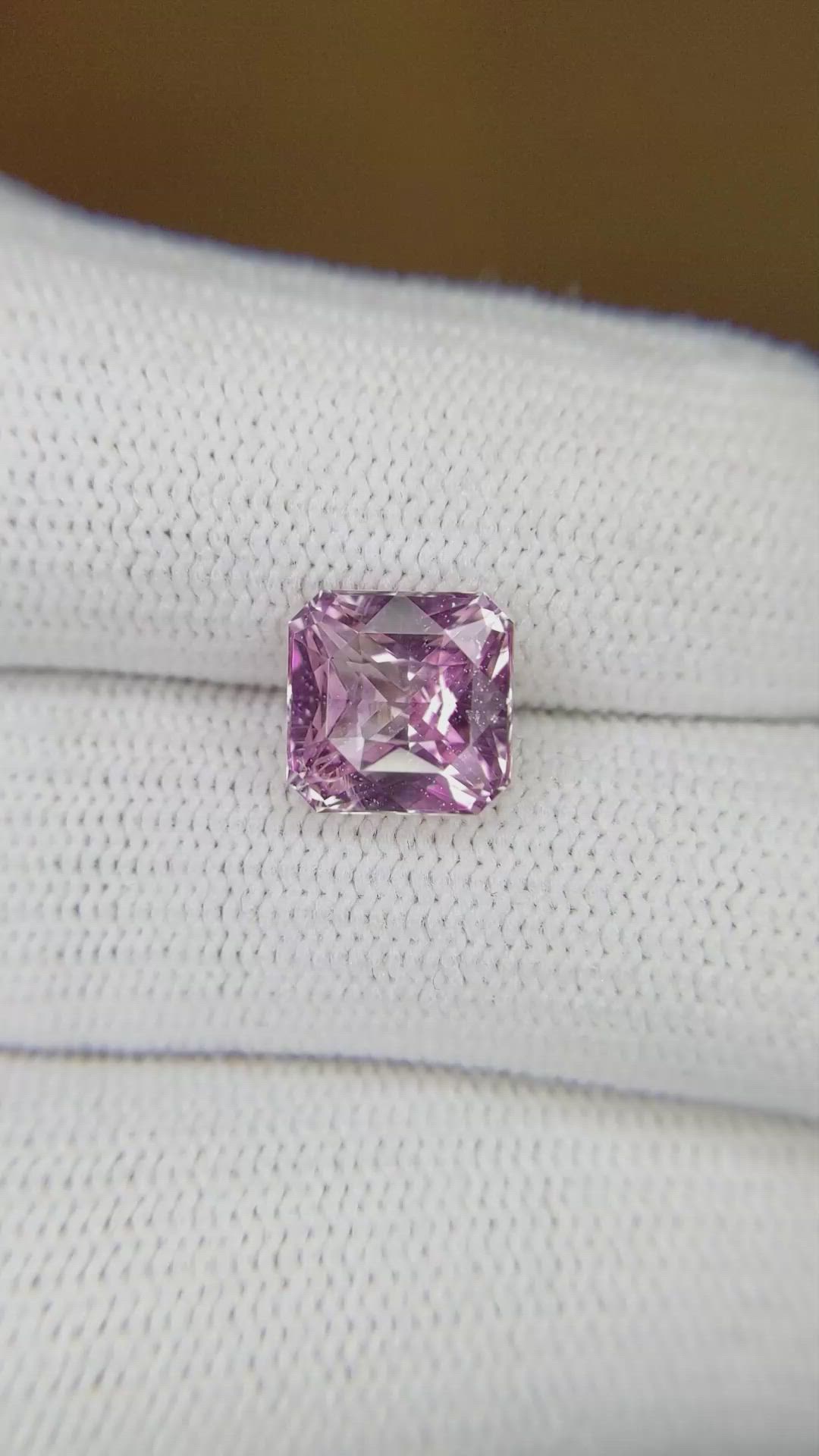 3.15 Ct. Pink Sapphire from Ceylon (Sri Lanka) Size Video