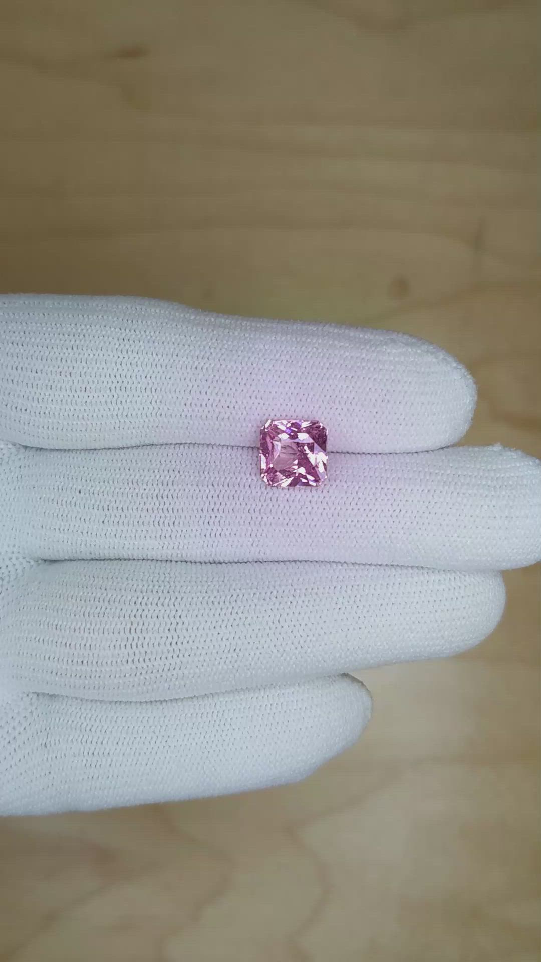 3.15 Ct. Pink Sapphire from Ceylon (Sri Lanka) Size Video