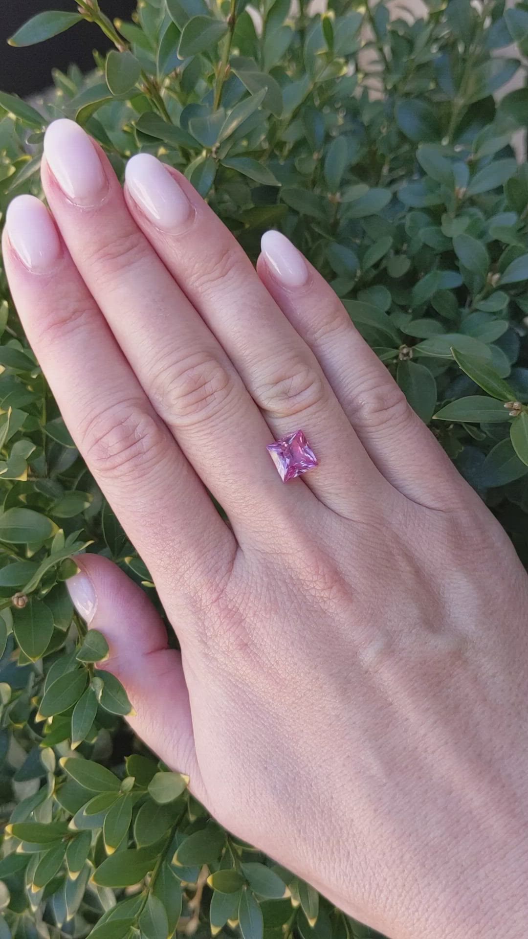 2.81 Ct. Pink Sapphire from Ceylon (Sri Lanka) Size Video