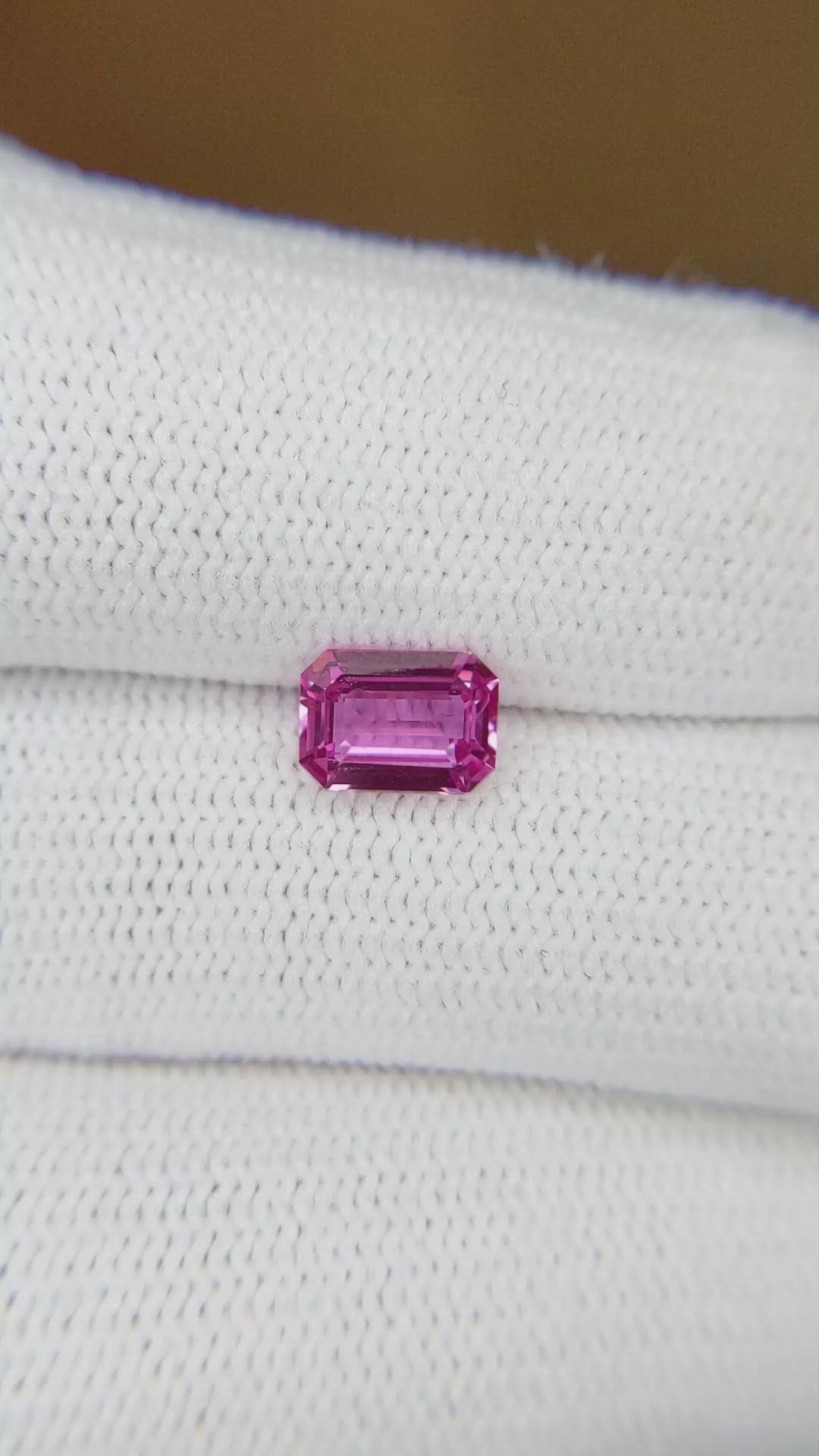 1.10 Ct. Pink Sapphire from Ceylon (Sri Lanka) Size Video