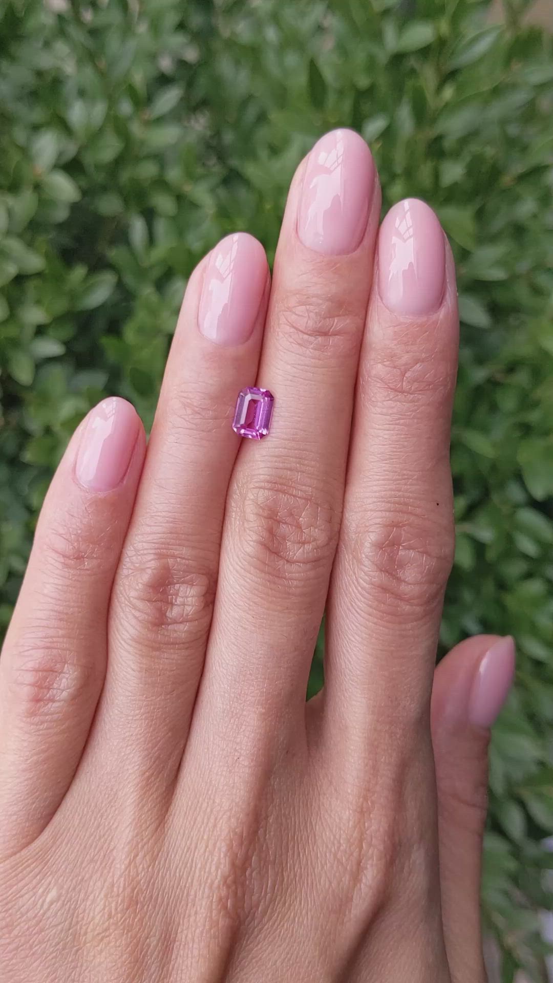 1.10 Ct. Pink Sapphire from Ceylon (Sri Lanka) Size Video