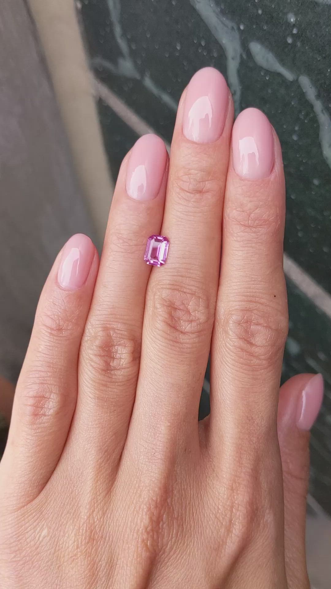 1.10 Ct. Pink Sapphire from Ceylon (Sri Lanka) Size Video