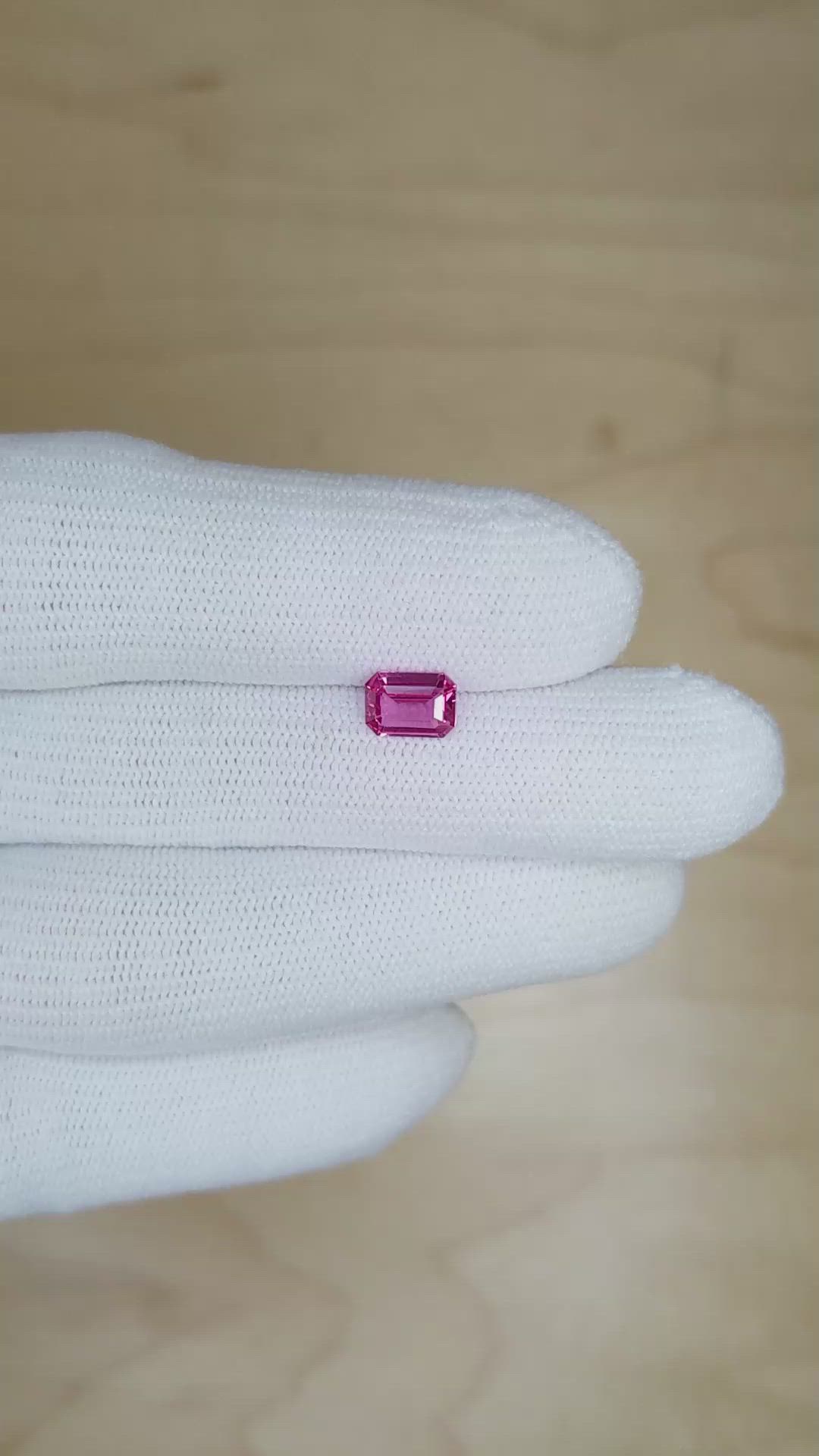 1.10 Ct. Pink Sapphire from Ceylon (Sri Lanka) Size Video