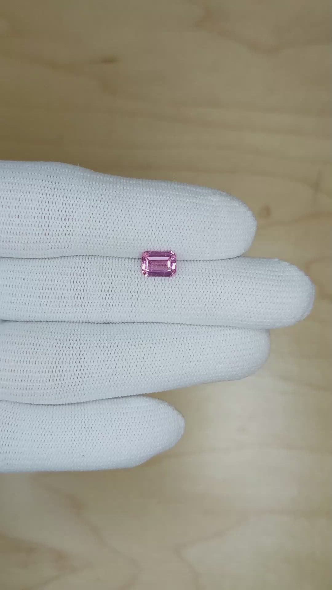 1.28 Ct. Purplish Pink Sapphire from Ceylon (Sri Lanka) Size Video