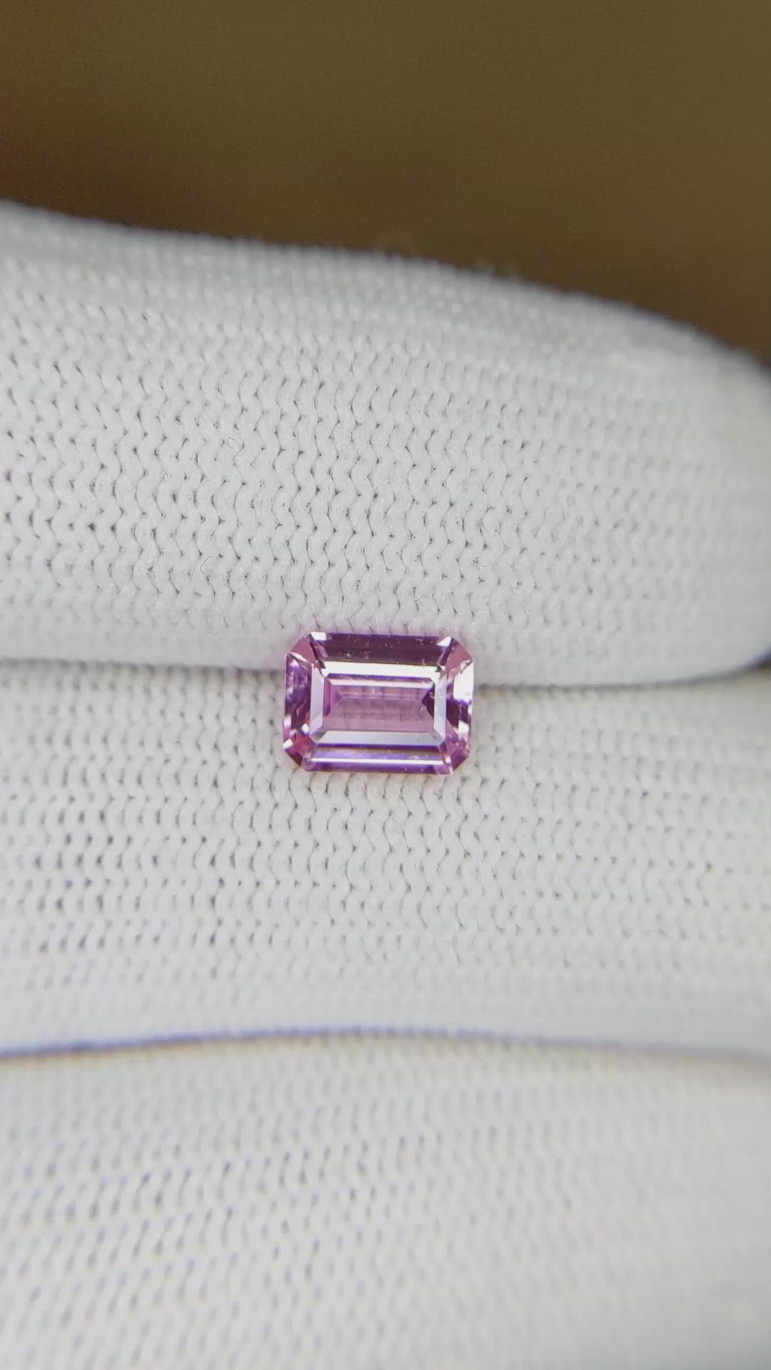 1.28 Ct. Purplish Pink Sapphire from Ceylon (Sri Lanka) Size Video