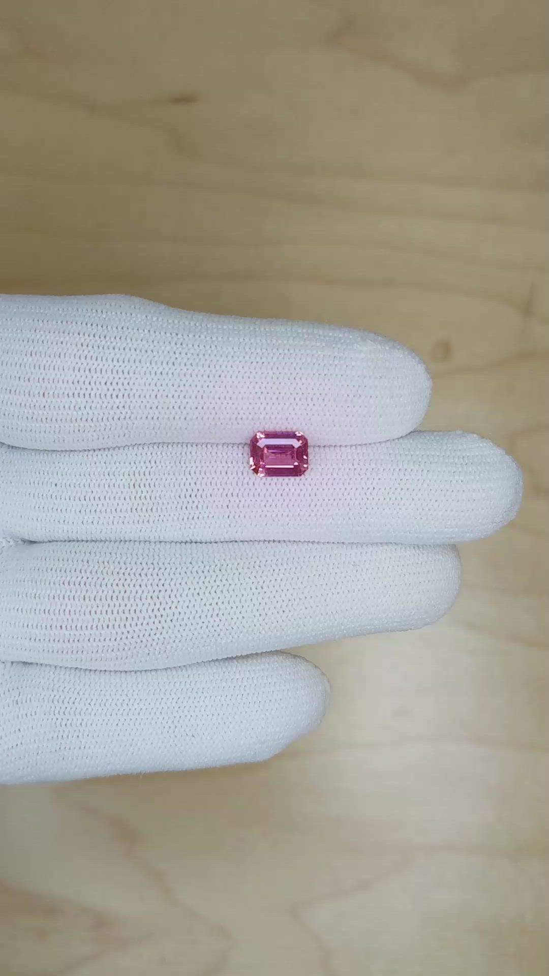 1.51 Ct. Pink Sapphire from Ceylon (Sri Lanka) Size Video
