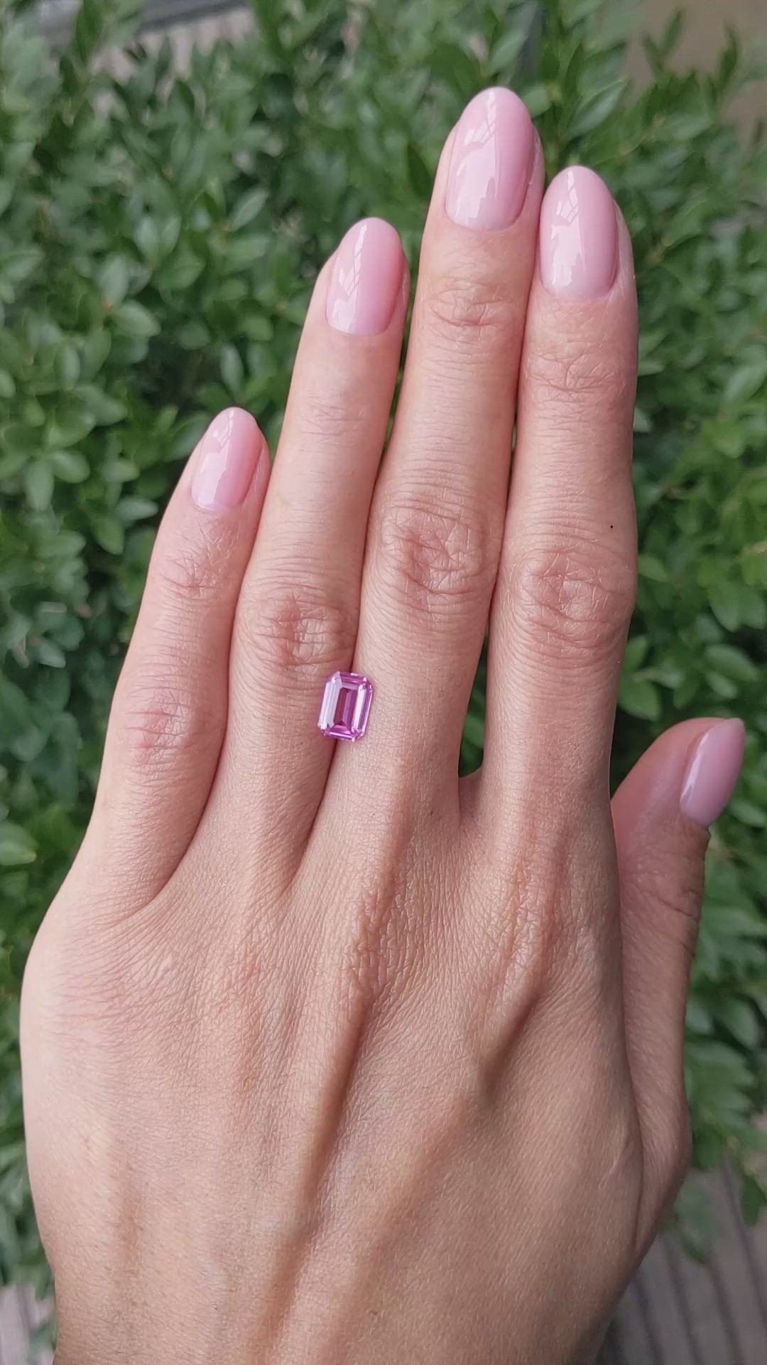 1.54 Ct. Pink Sapphire from Ceylon (Sri Lanka) Size Video