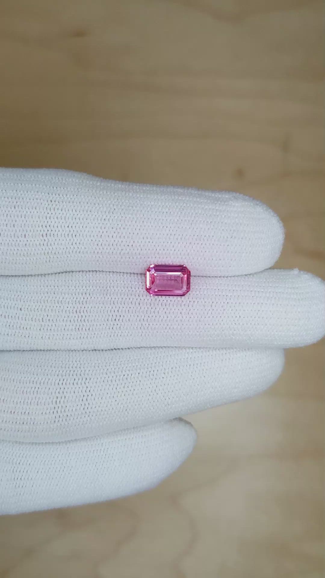 1.54 Ct. Pink Sapphire from Ceylon (Sri Lanka) Size Video