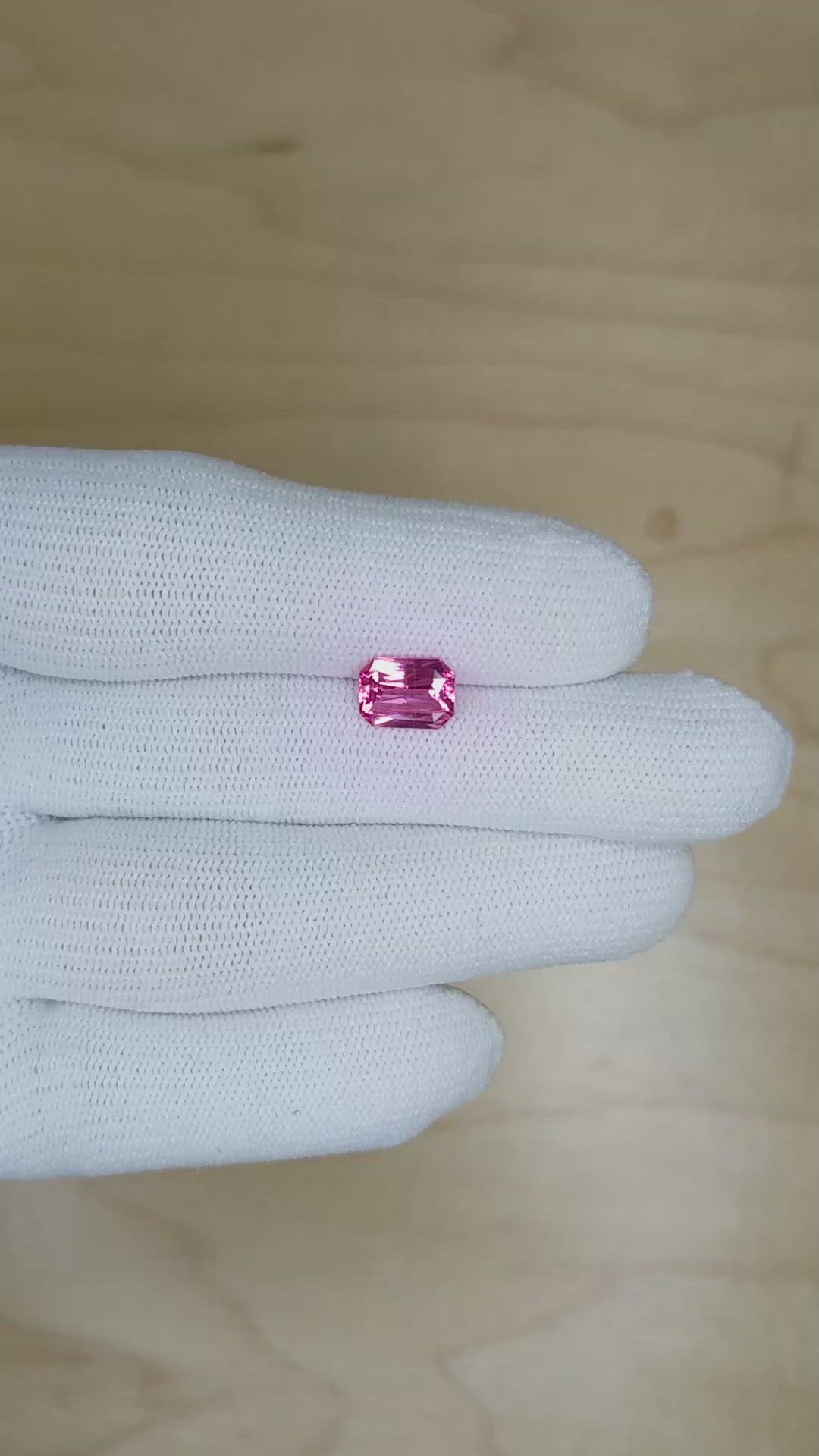 1.79 Ct. Pink Sapphire from Ceylon (Sri Lanka) Size Video