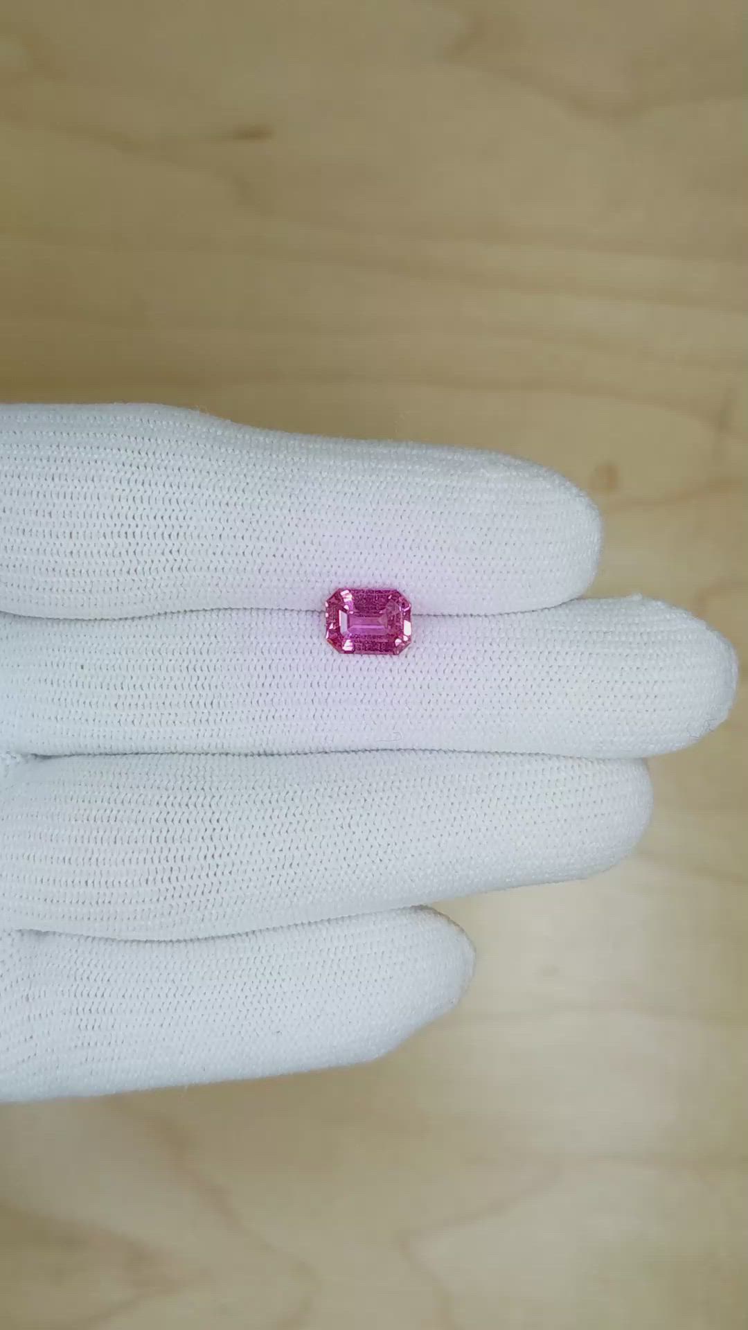 2.02 Ct. Pink Sapphire from Ceylon (Sri Lanka) Size Video