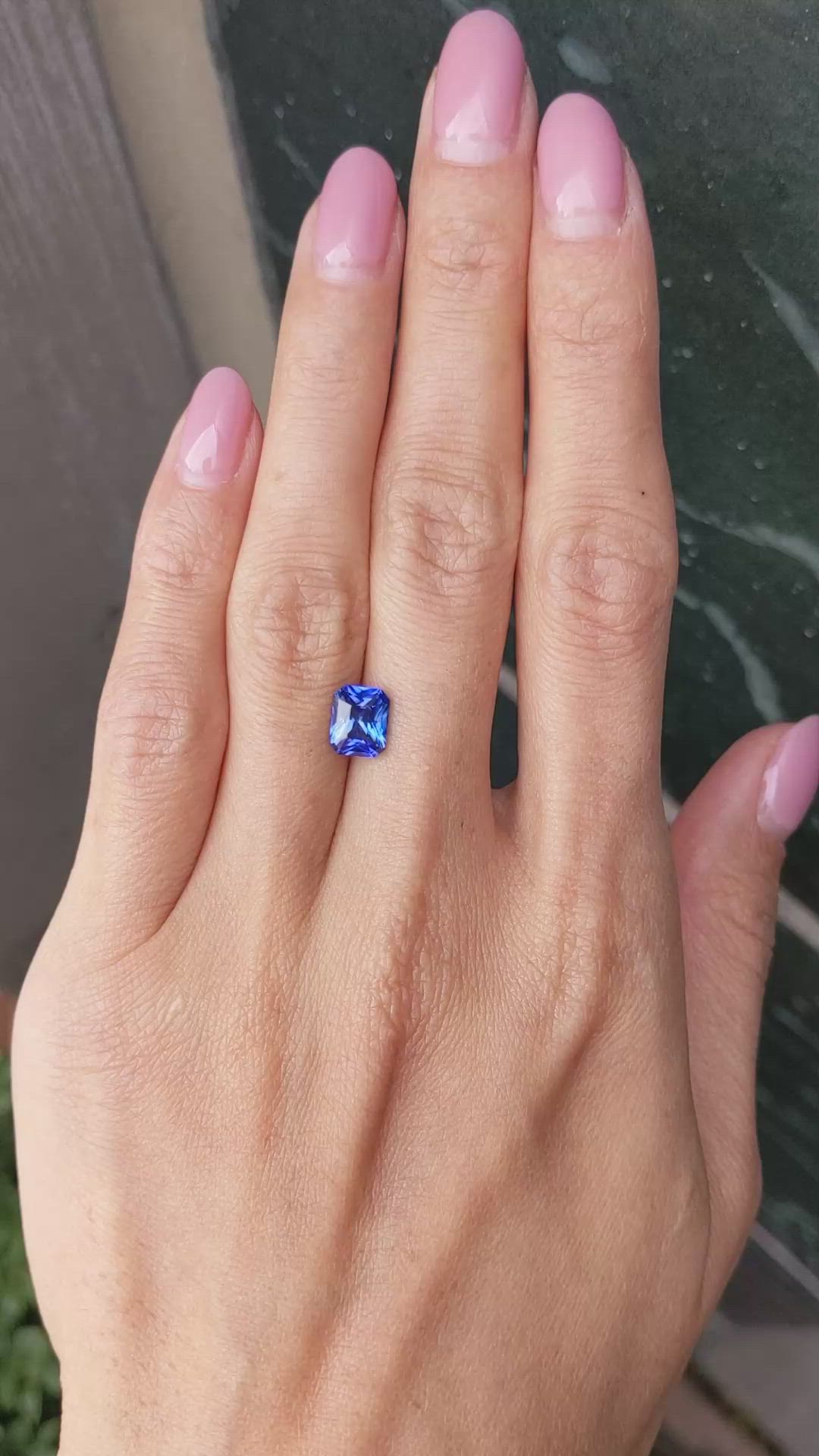 2.02 Ct. Blue Sapphire from Ceylon (Sri Lanka) Size Video