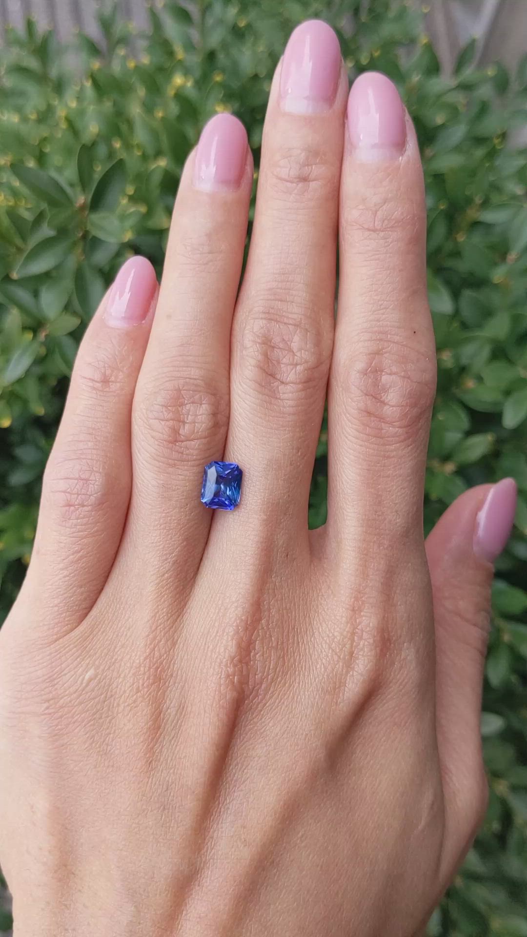 2.02 Ct. Blue Sapphire from Ceylon (Sri Lanka) Size Video