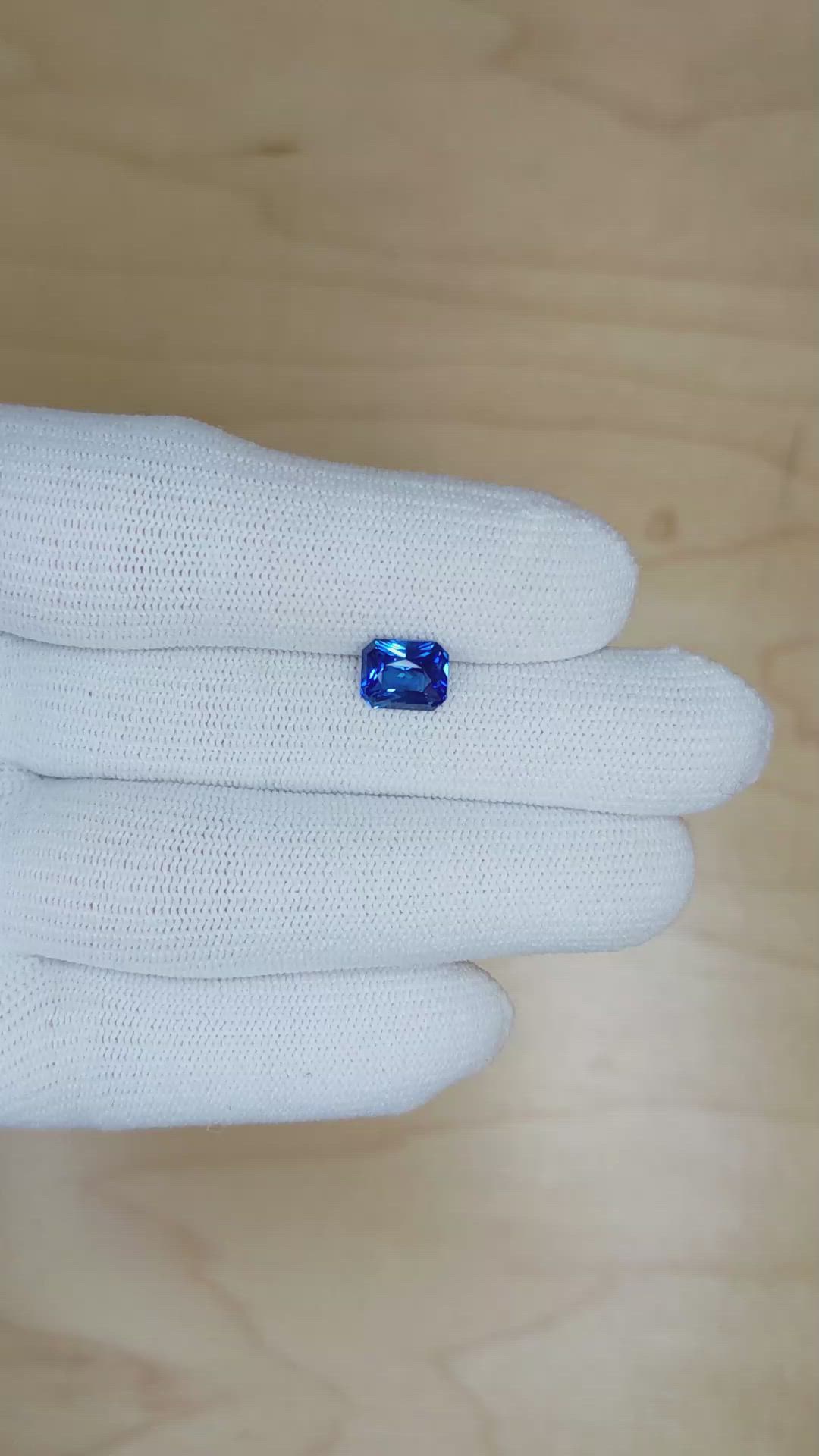 2.02 Ct. Blue Sapphire from Ceylon (Sri Lanka) Size Video