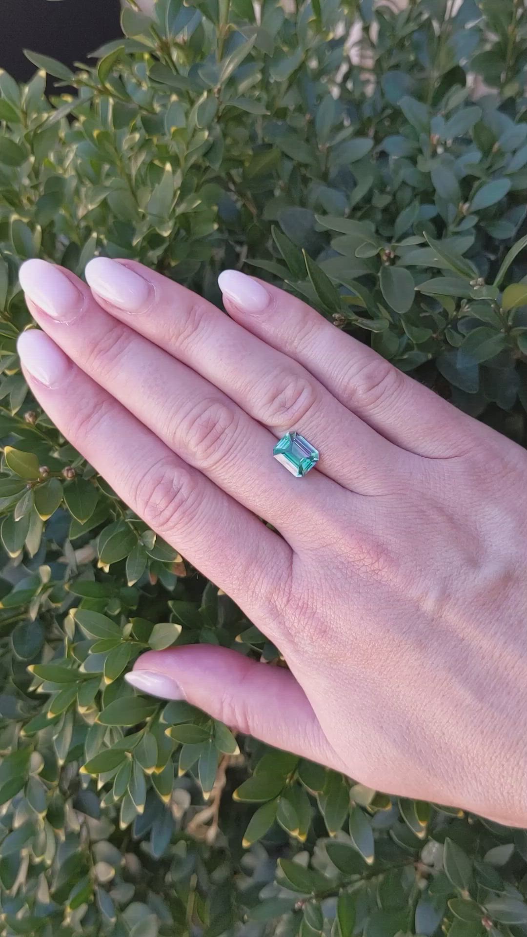 2.69 Ct. Bluish Green Sapphire from Ceylon (Sri Lanka) Size Video