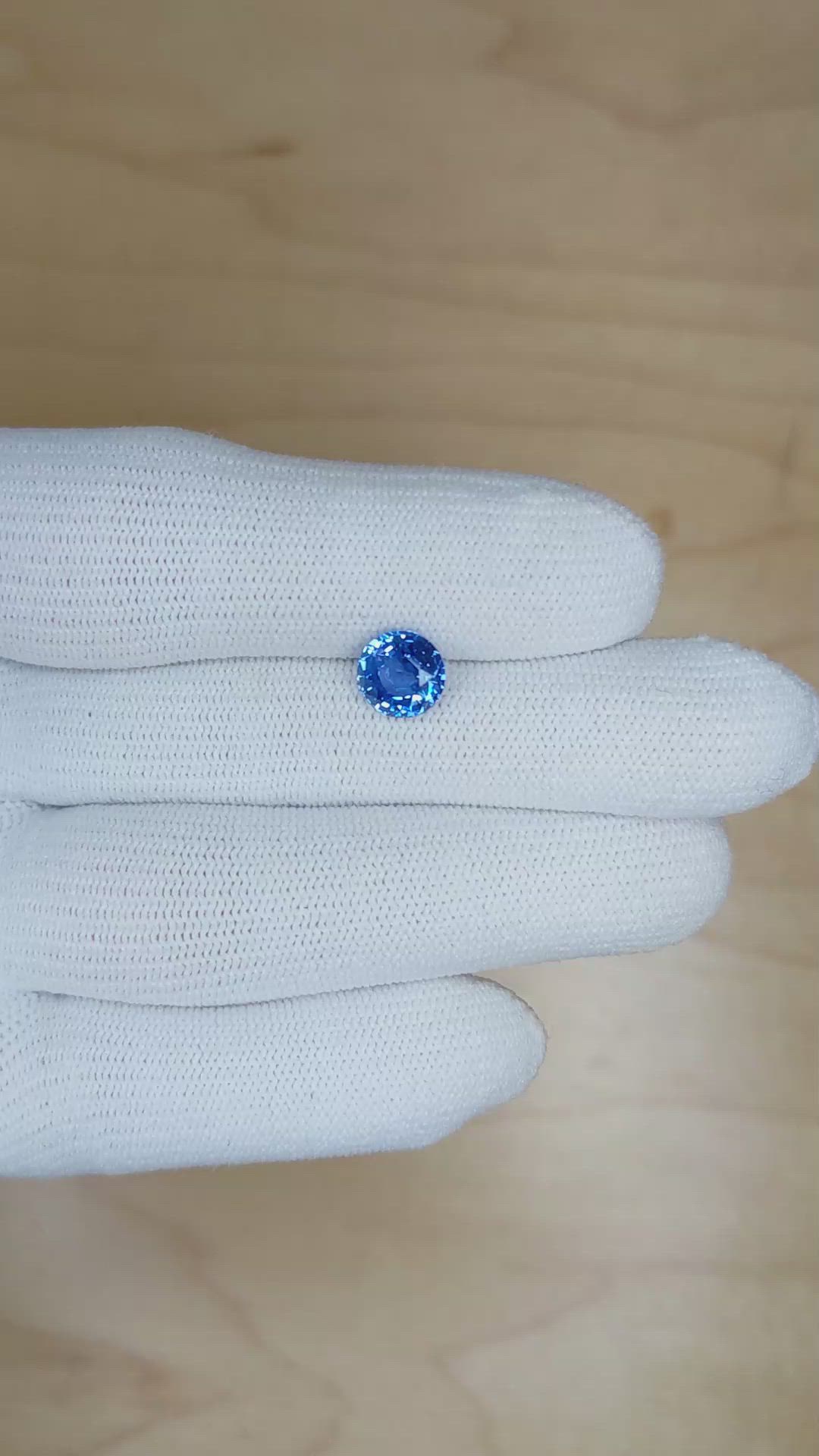 2.27 Ct. Blue Sapphire from Ceylon (Sri Lanka) Size Video
