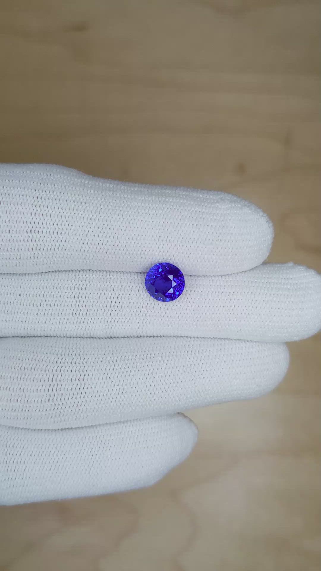 2.08 Ct. Blue Sapphire from Ceylon (Sri Lanka) Size Video