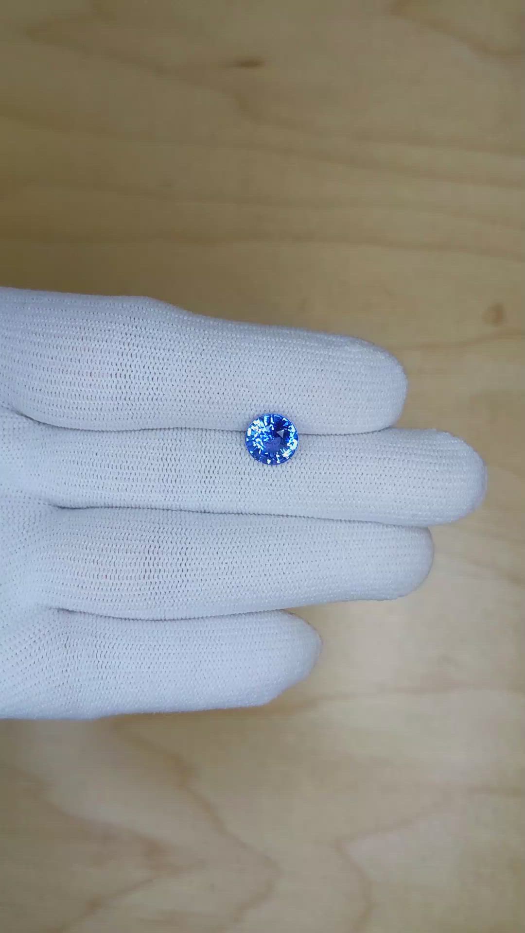 2.55 Ct. Blue Sapphire from Ceylon (Sri Lanka) Size Video