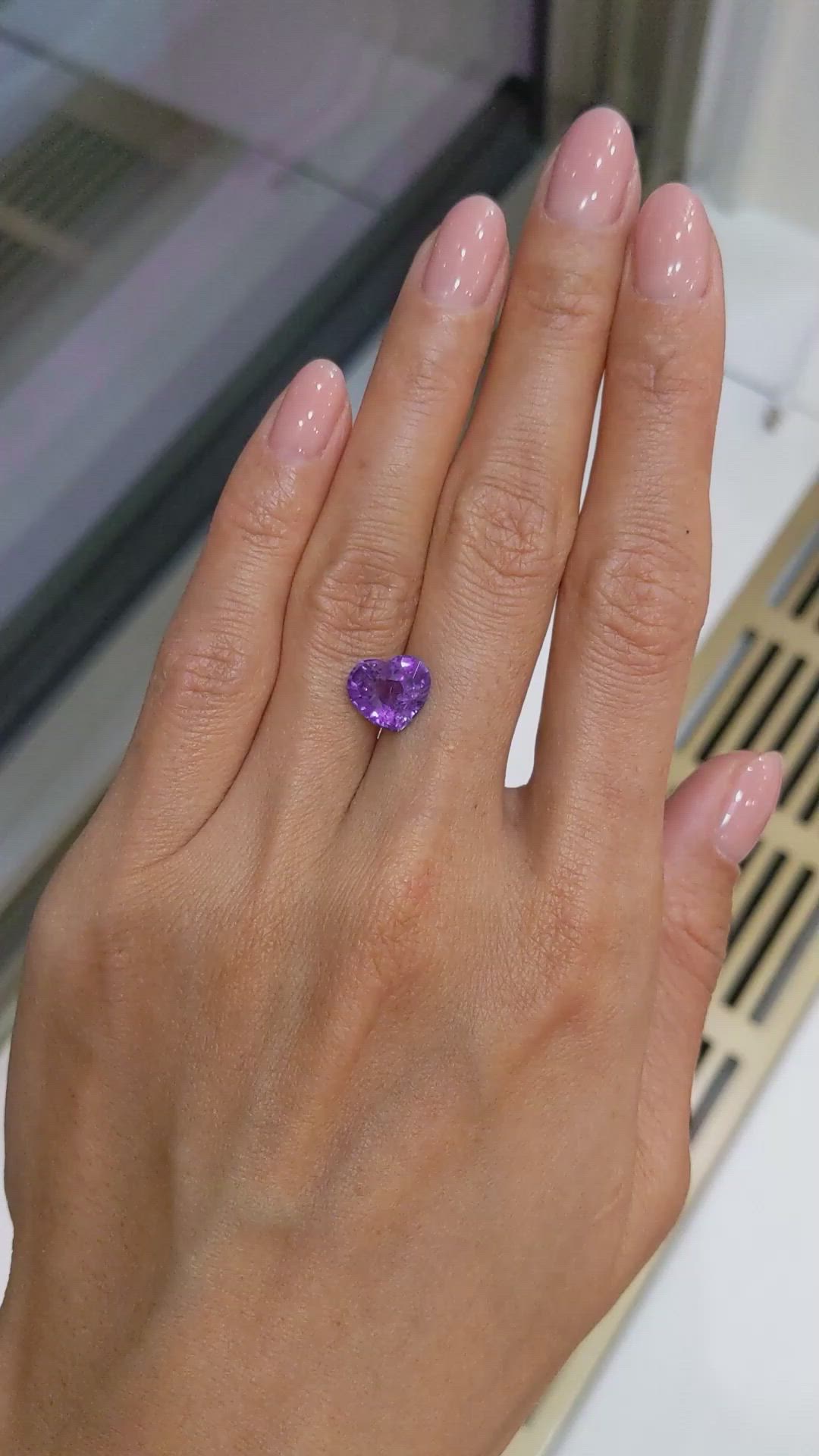 3.51 Ct. Purple Sapphire from Ceylon (Sri Lanka) Size Video