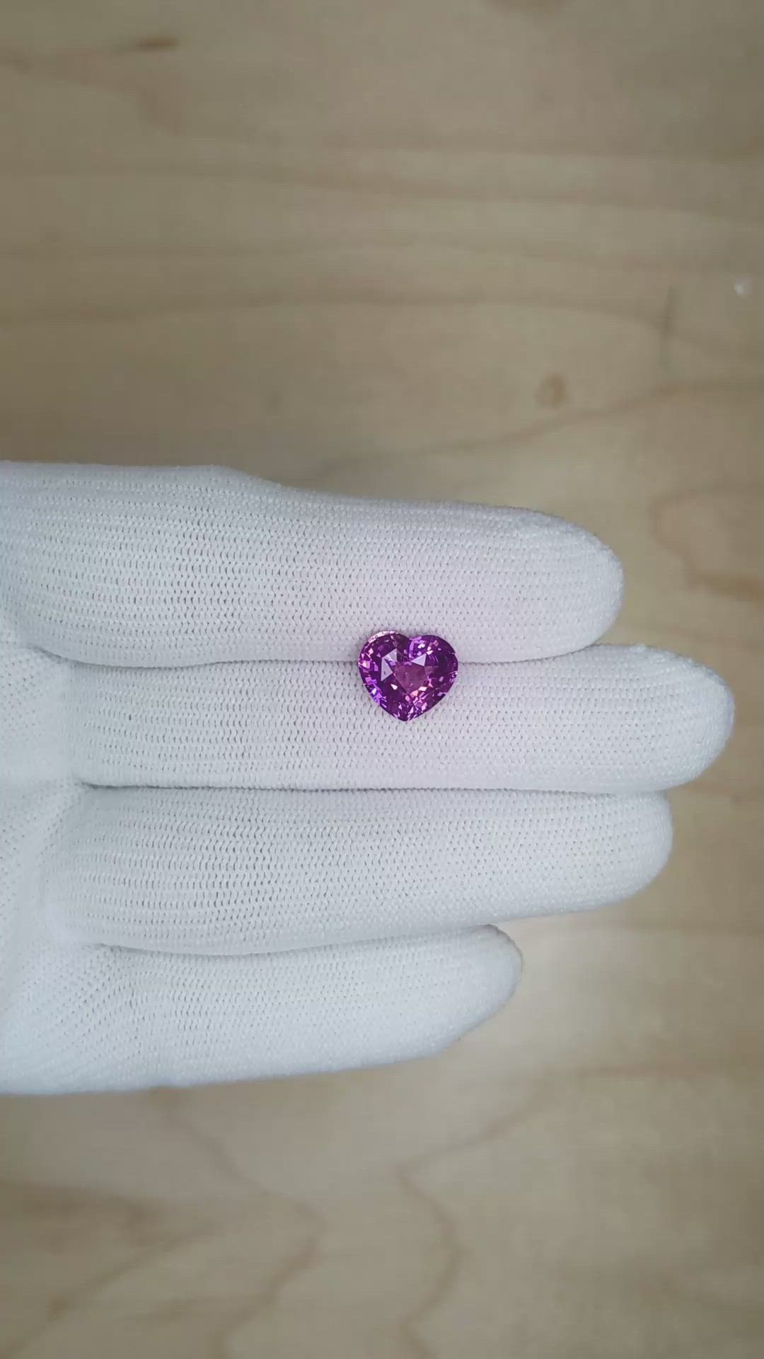 3.51 Ct. Purple Sapphire from Ceylon (Sri Lanka) Size Video