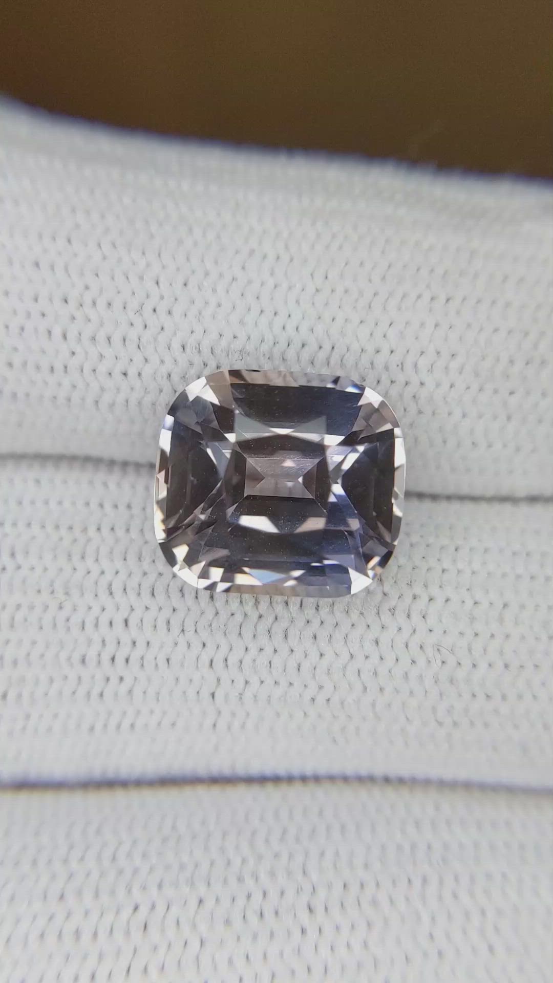 7.55 Ct. Peach Sapphire from Ceylon (Sri Lanka) Size Video