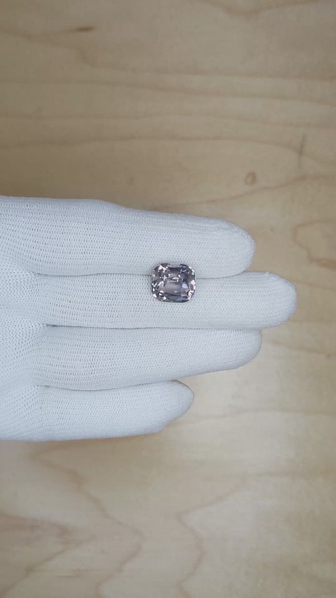 7.55 Ct. Peach Sapphire from Ceylon (Sri Lanka) Size Video