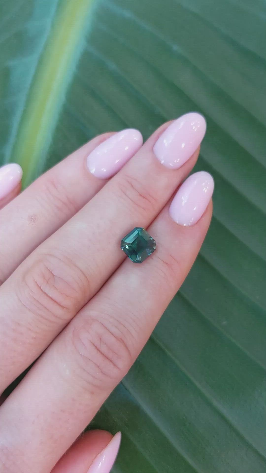 2.51 Ct. Green Sapphire from Ceylon (Sri Lanka) Size Video