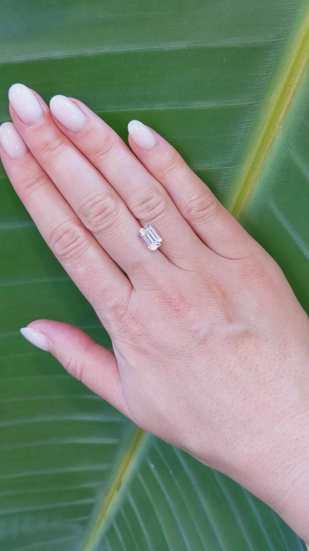 3.43 Ct. Peach Sapphire from Ceylon (Sri Lanka) Size Video