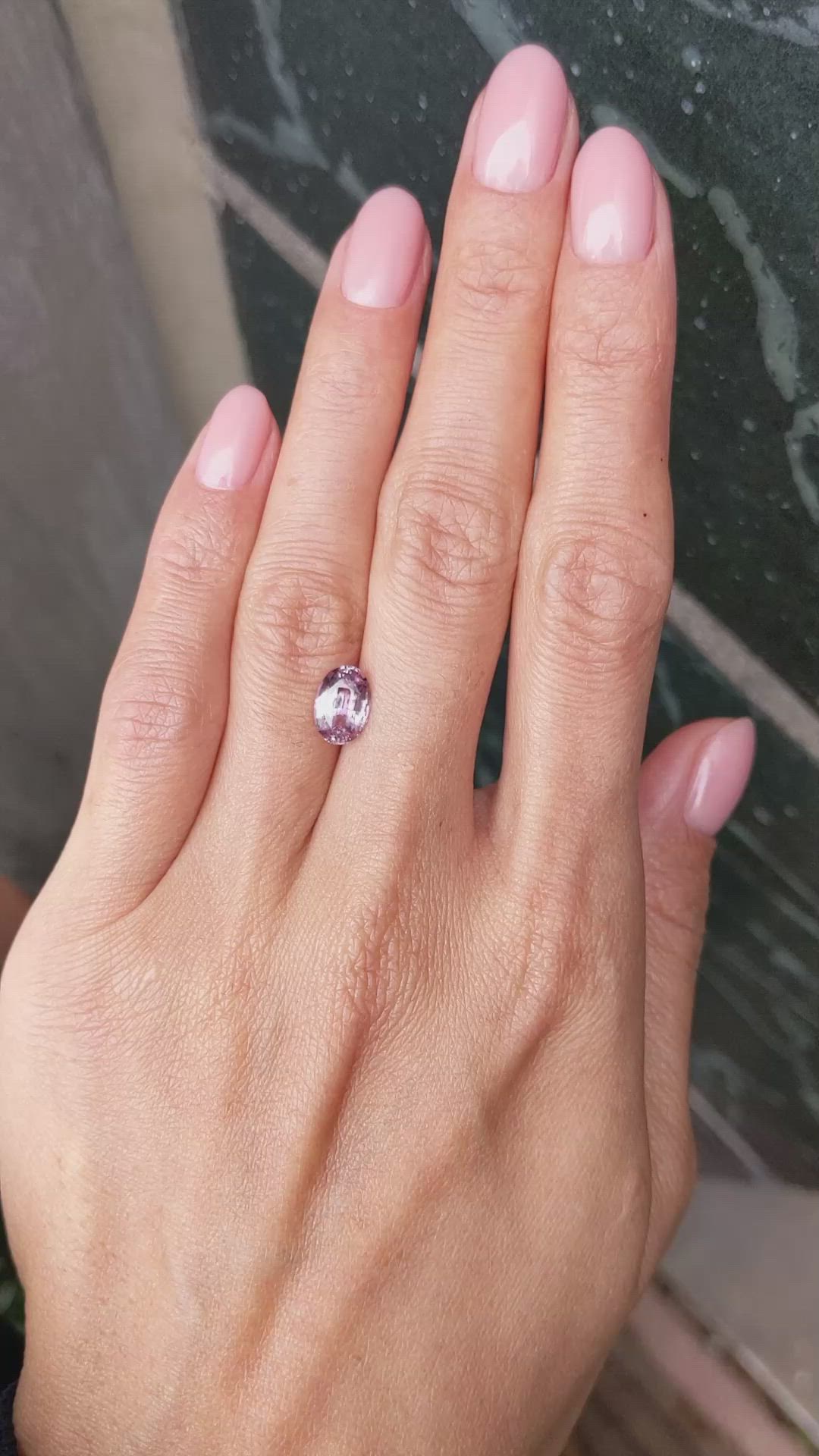 2.05 Ct. Pink Sapphire from Ceylon (Sri Lanka) Size Video