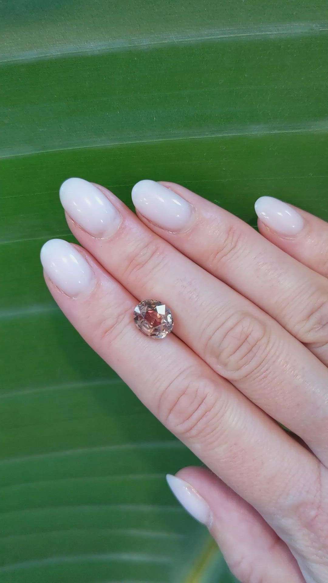 3.52 Ct. Orangish Brown Sapphire from Ceylon (Sri Lanka) Size Video